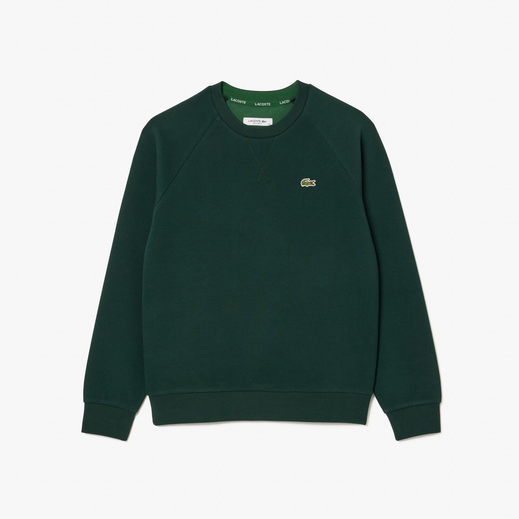 Lacoste Kadın Regular Fit Bisiklet Yaka Koyu Yeşil Sweatshirt