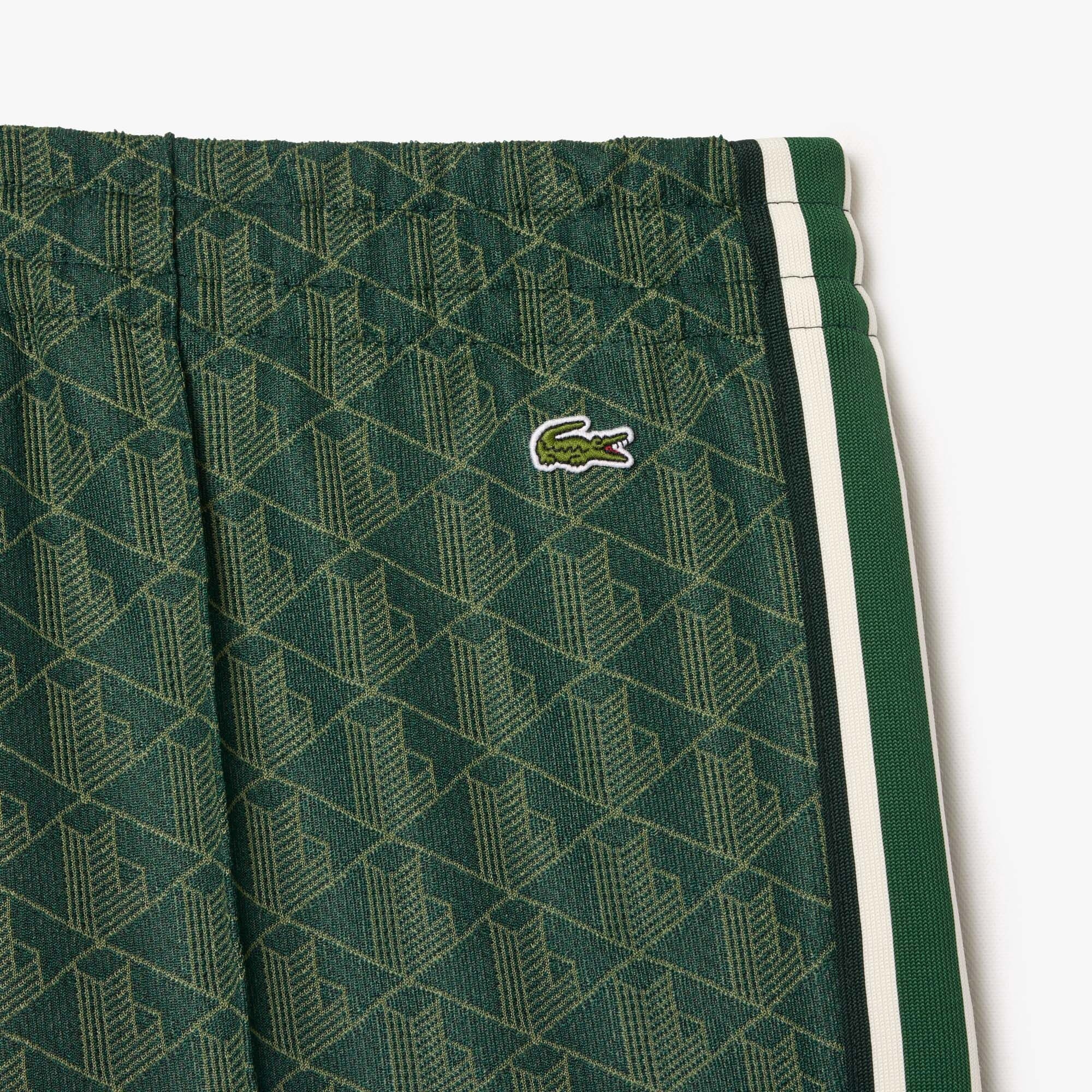 Lacoste Kadın Flare Fit Monogram Koyu Yeşil Eşofman Altı