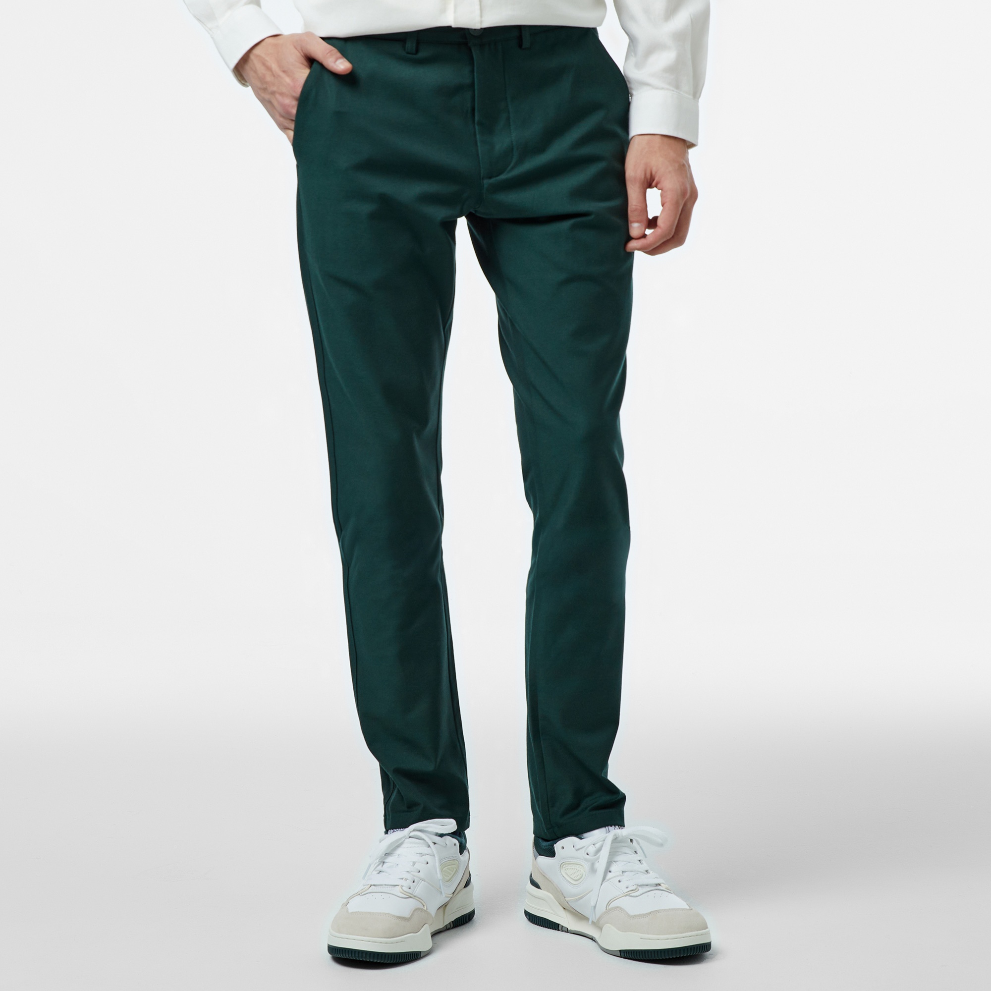 Lacoste Erkek Slim Fit Chino Koyu Yeşil Pantolon