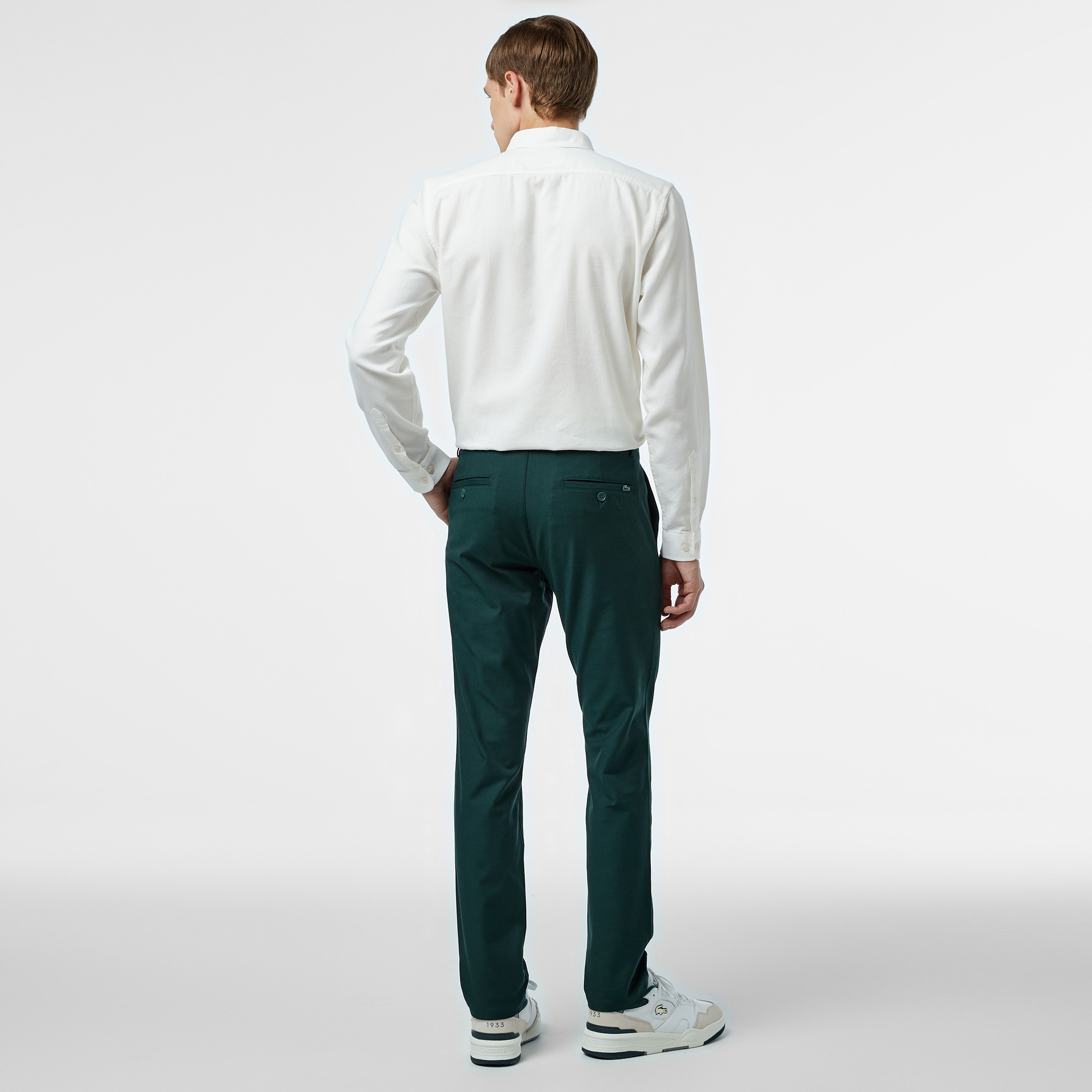 Lacoste Erkek Slim Fit Chino Koyu Yeşil Pantolon