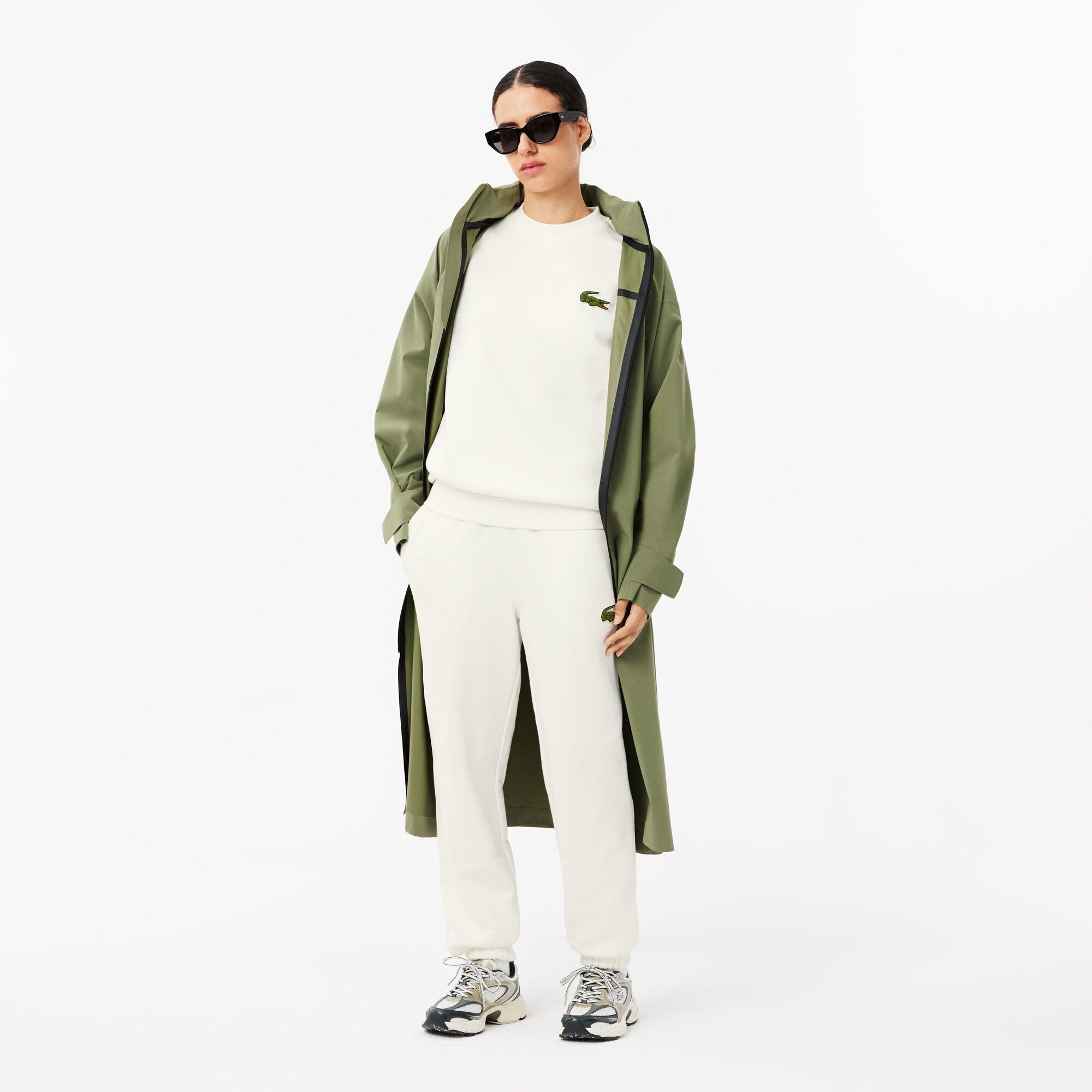 Lacoste Unisex Relaxed Fit Organik Pamuk Beyaz Eşofman Altı