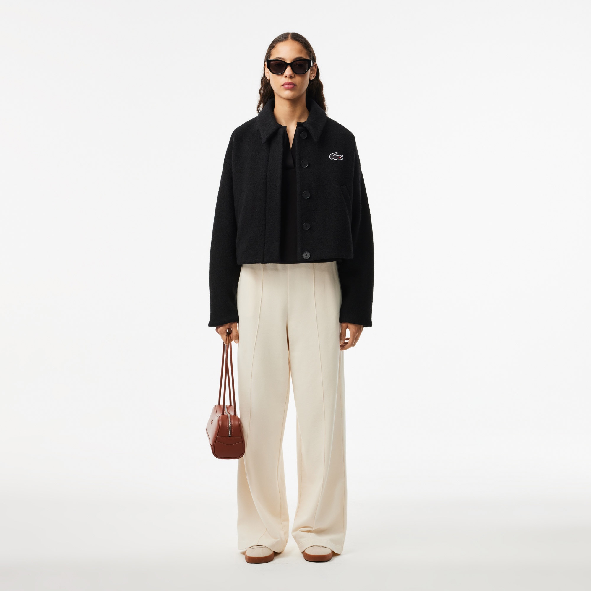 Lacoste Kadın Relaxed Fit Siyah Polo