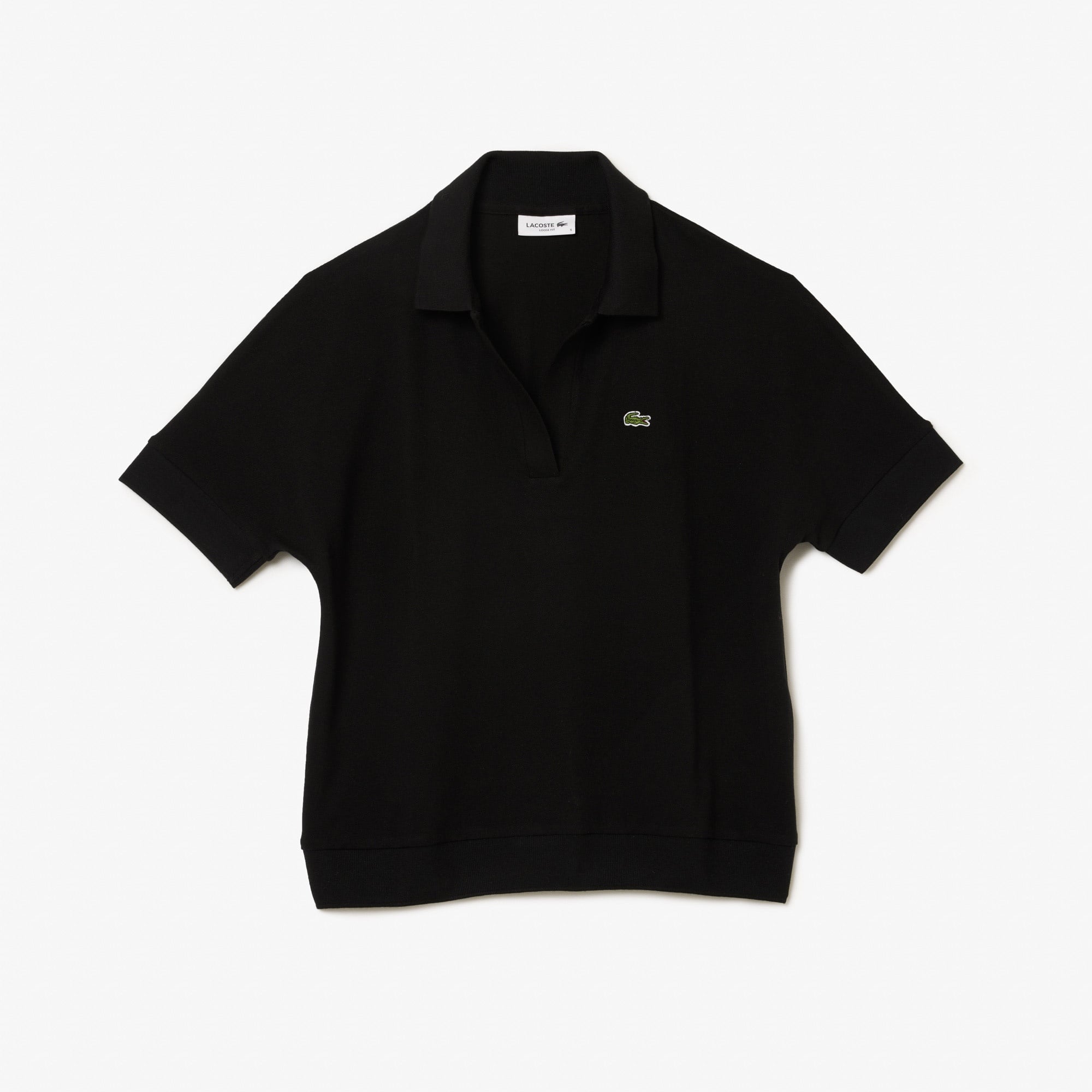 Lacoste Kadın Relaxed Fit Siyah Polo