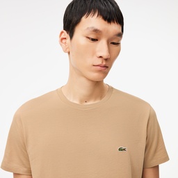 Lacoste Erkek Regular Fit Bisiklet Yaka Bej T-Shirt Bej