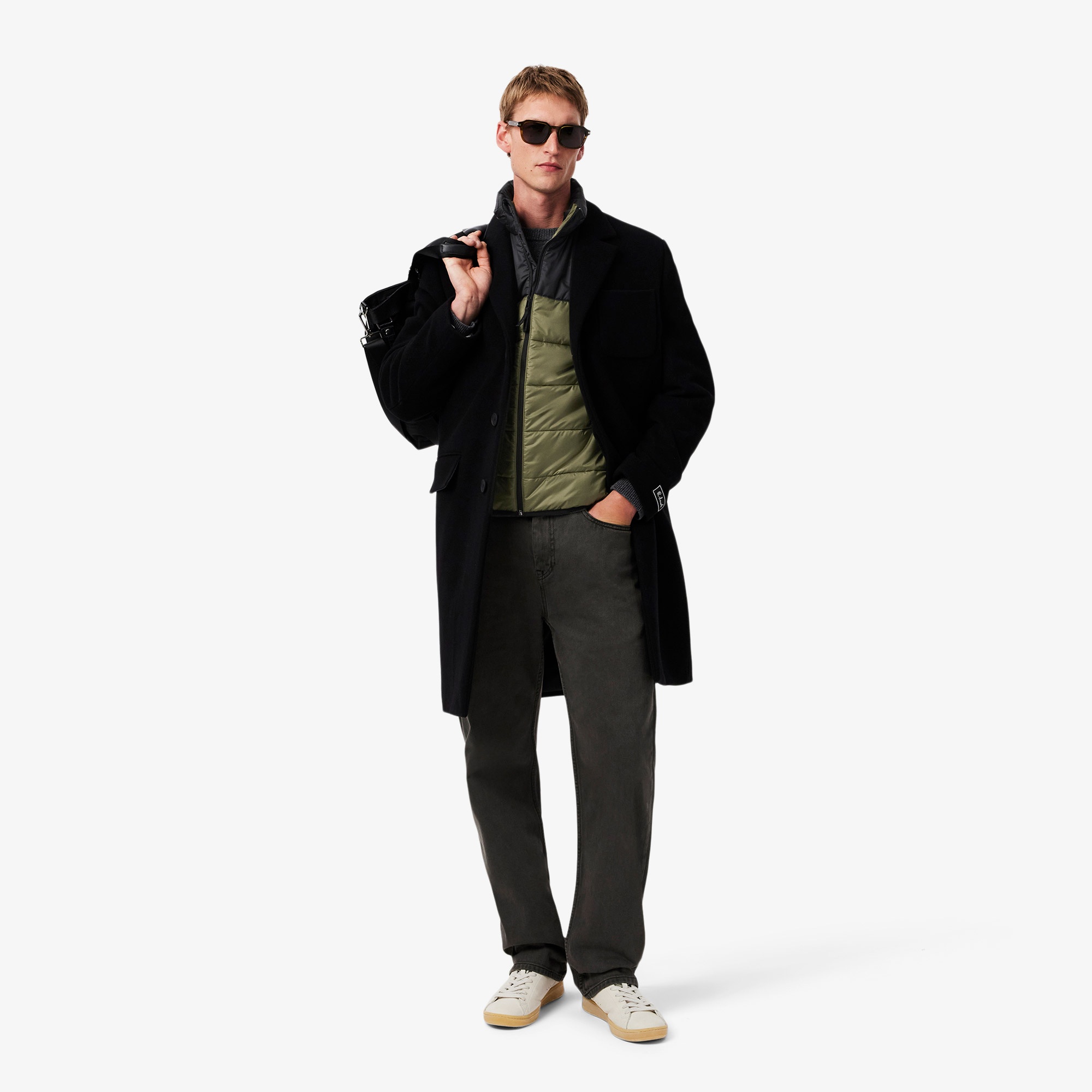 Lacoste Erkek Kapüşonlu Renk Bloklu Haki Şişme Yelek