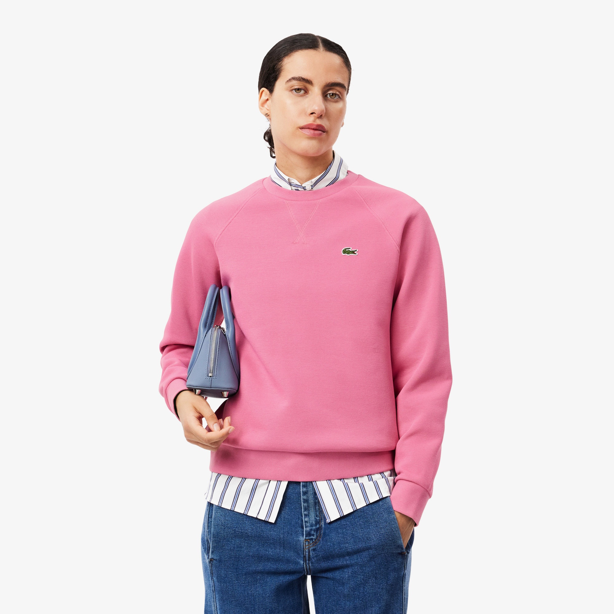 Lacoste Kadın Regular Fit Bisiklet Yaka Pembe Sweatshirt