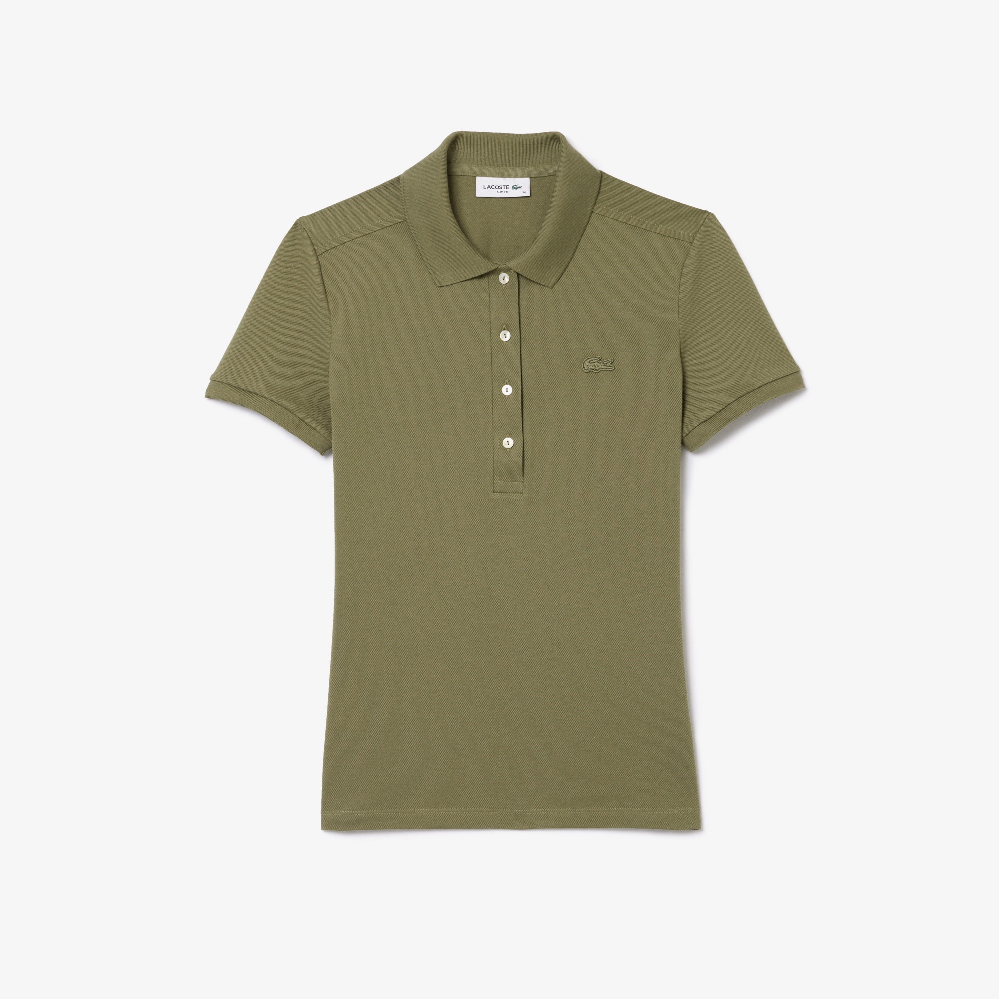 Lacoste Kadın Slim Fit Haki Polo