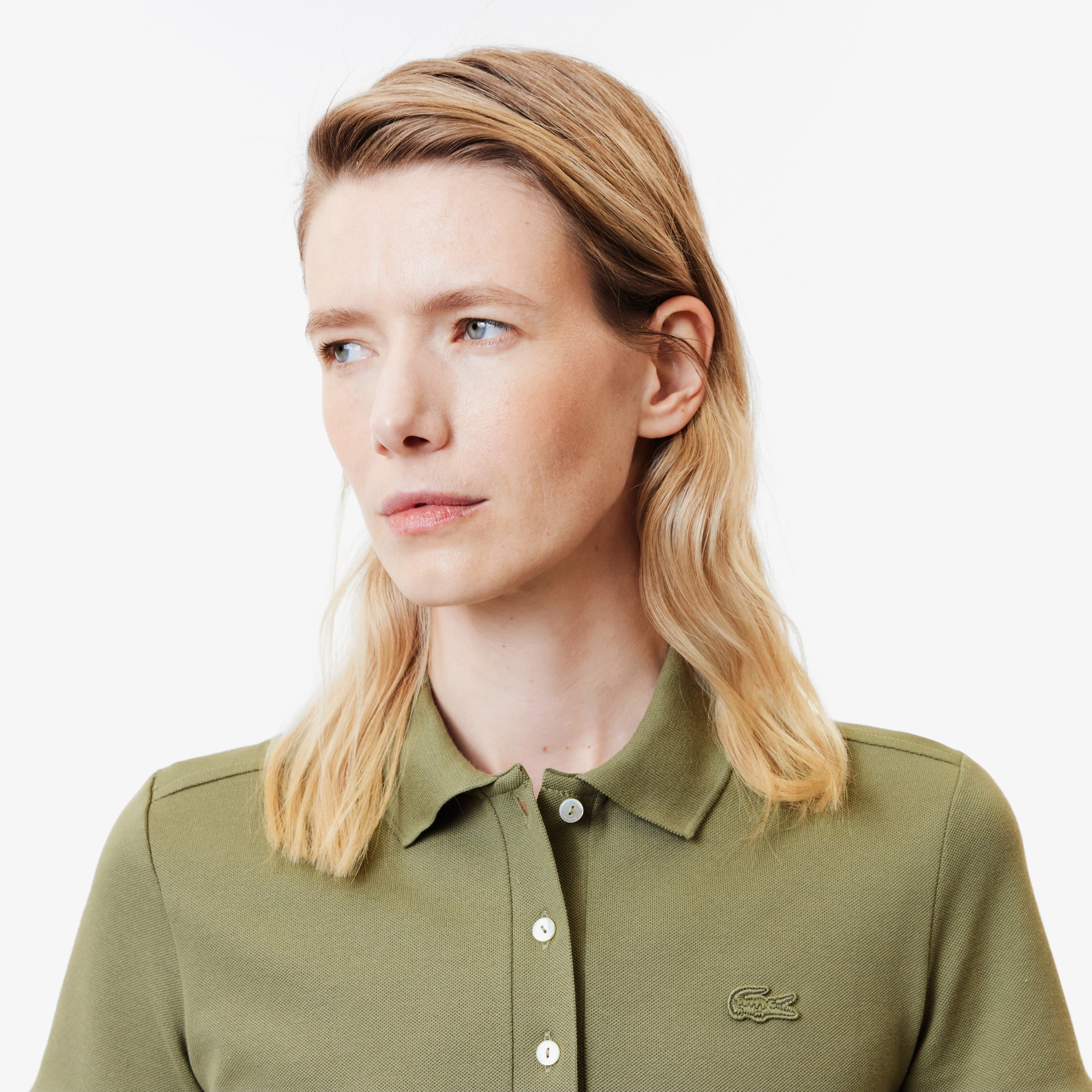 Lacoste Kadın Slim Fit Haki Polo