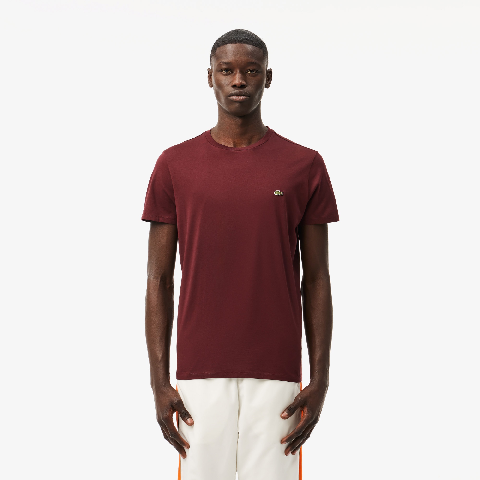 Lacoste Erkek Regular Fit Bisiklet Yaka Bordo T-Shirt