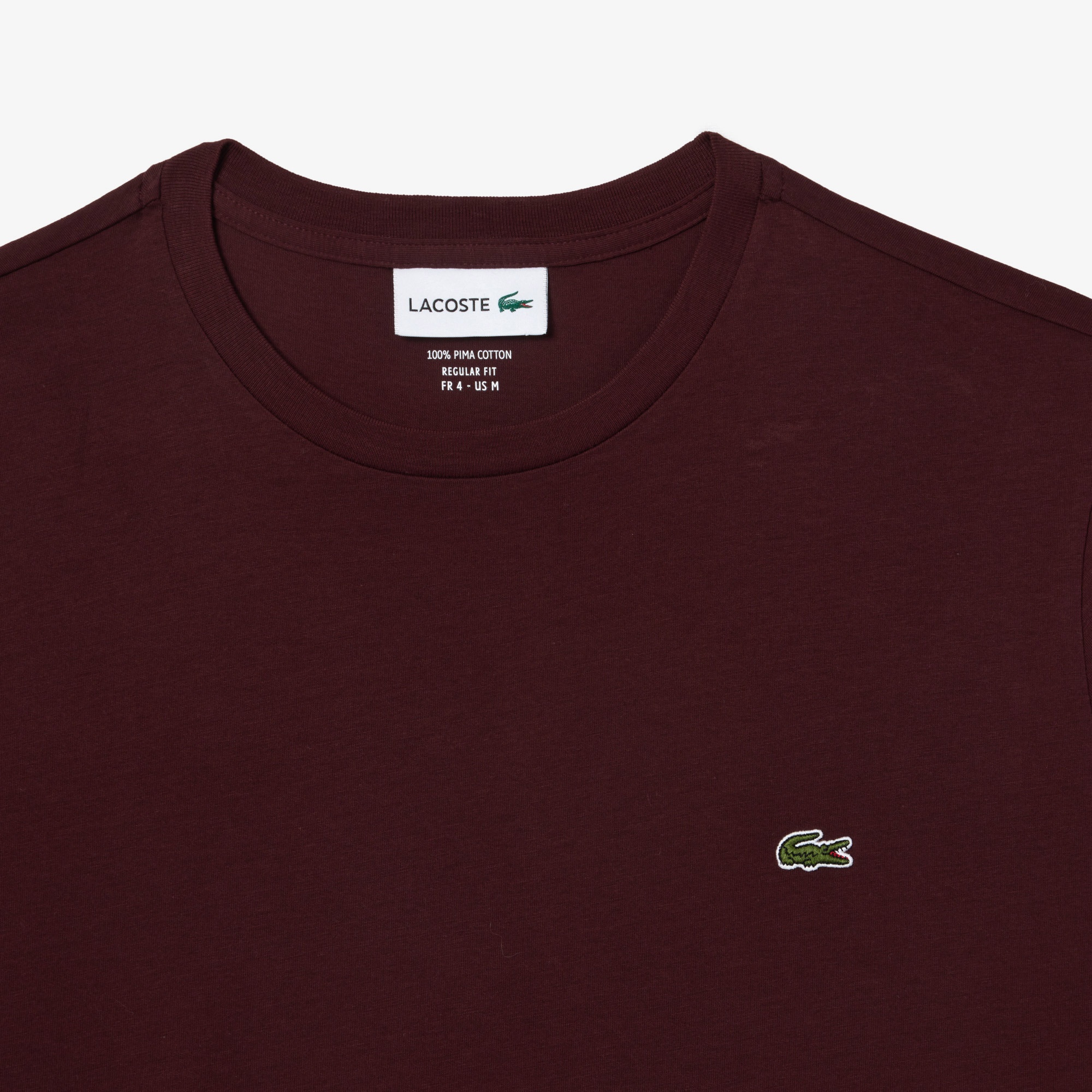 Lacoste Erkek Regular Fit Bisiklet Yaka Bordo T-Shirt