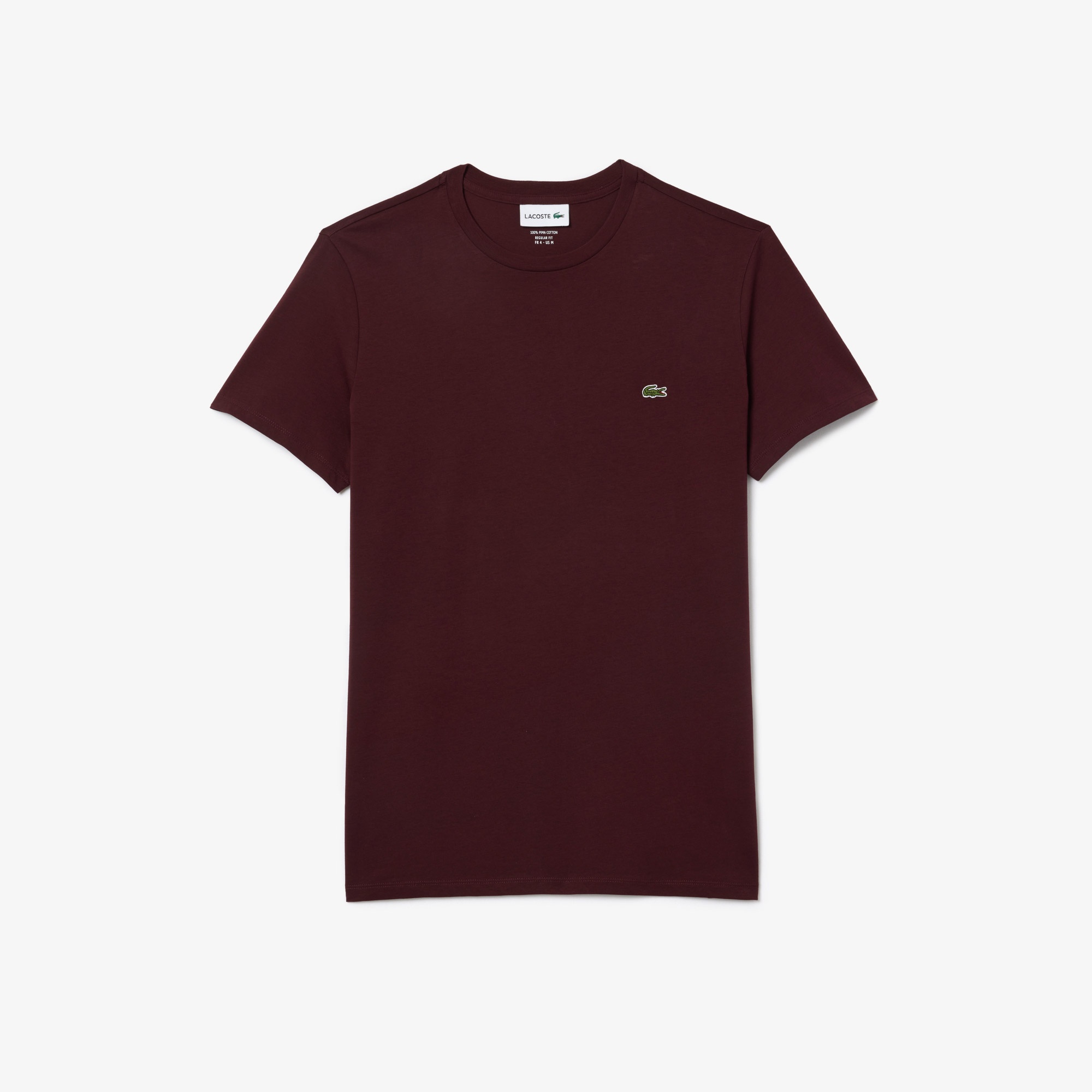 Lacoste Erkek Regular Fit Bisiklet Yaka Bordo T-Shirt