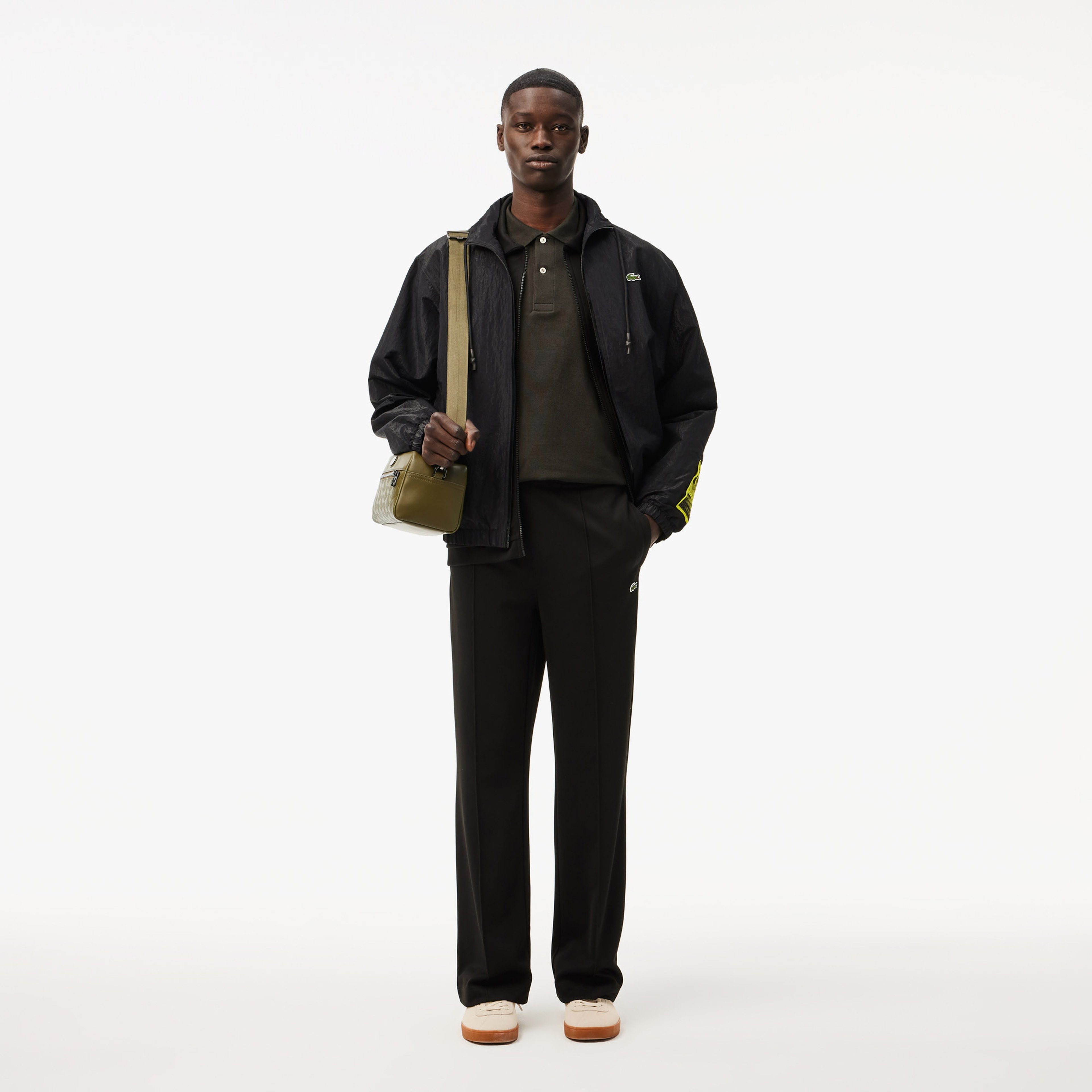 L.12.12 Erkek Classic Fit Uzun Kollu Haki Polo