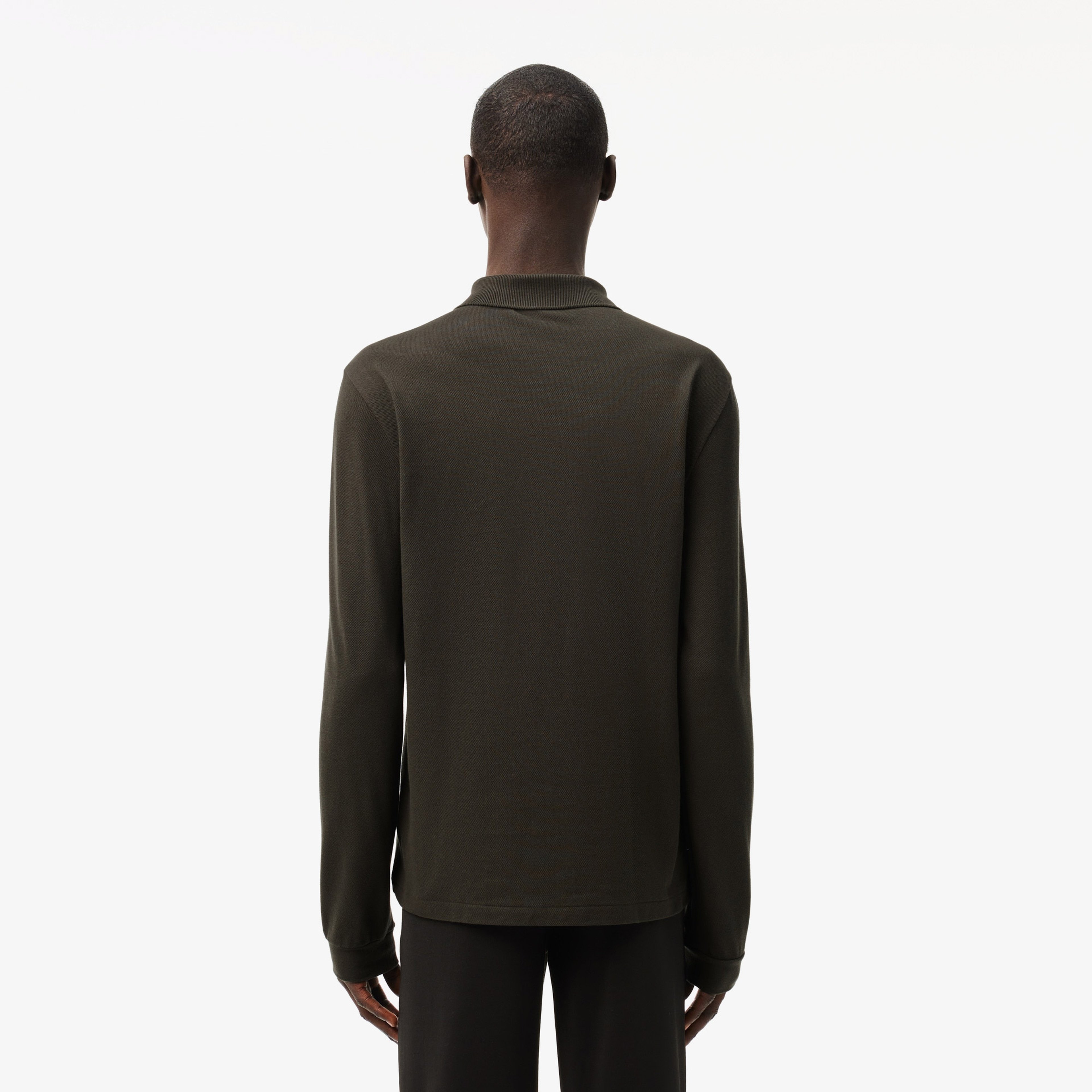 L.12.12 Erkek Classic Fit Uzun Kollu Haki Polo