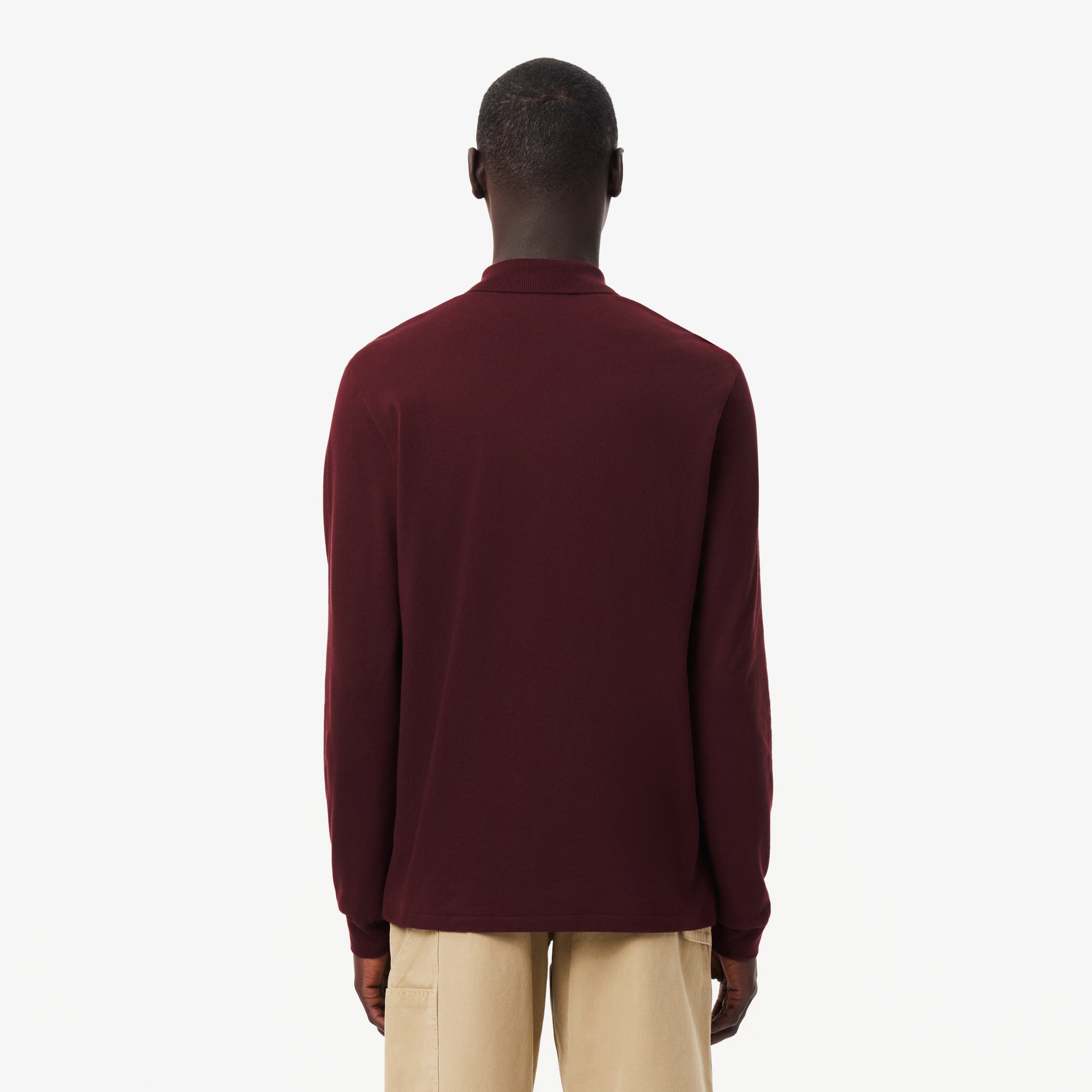 L.12.12 Erkek Classic Fit Uzun Kollu Bordo Polo