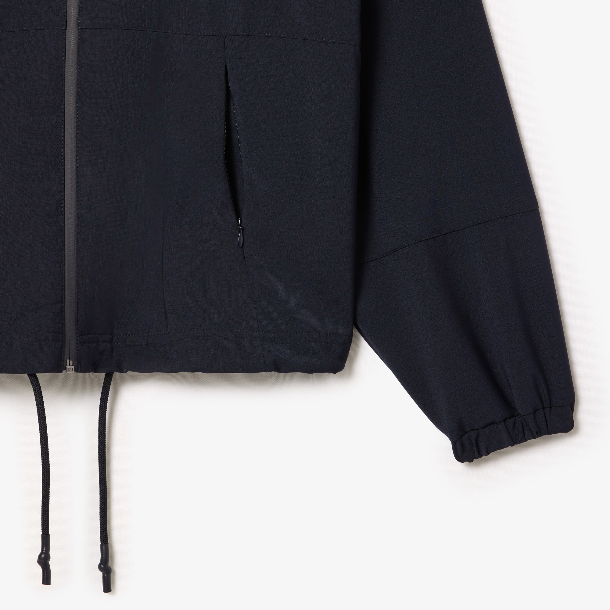 Lacoste Kadın Relaxed Fit Kapüşonlu Lacivert Yağmurluk