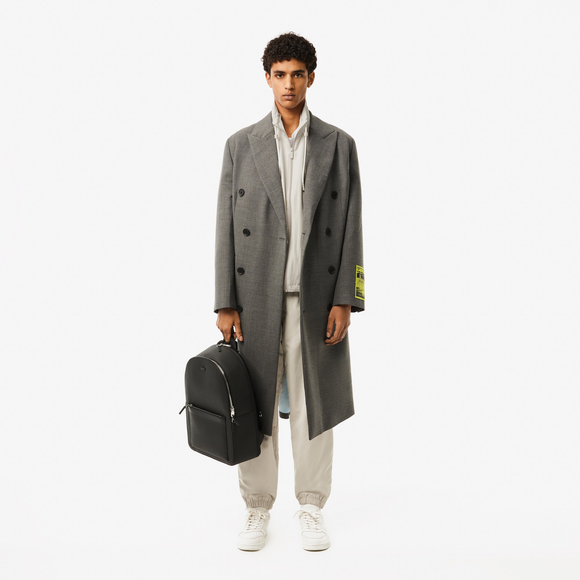 Lacoste Erkek Regular Fit Kapüşonlu Gri Yağmurluk