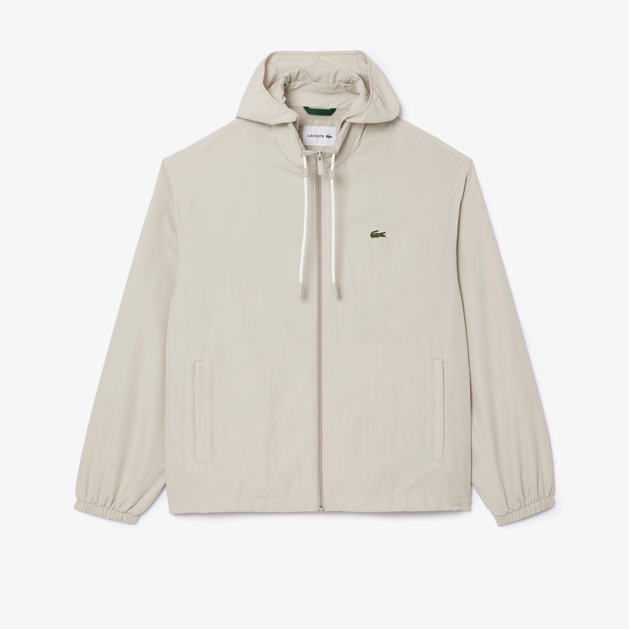 Lacoste Erkek Regular Fit Kapüşonlu Gri Yağmurluk