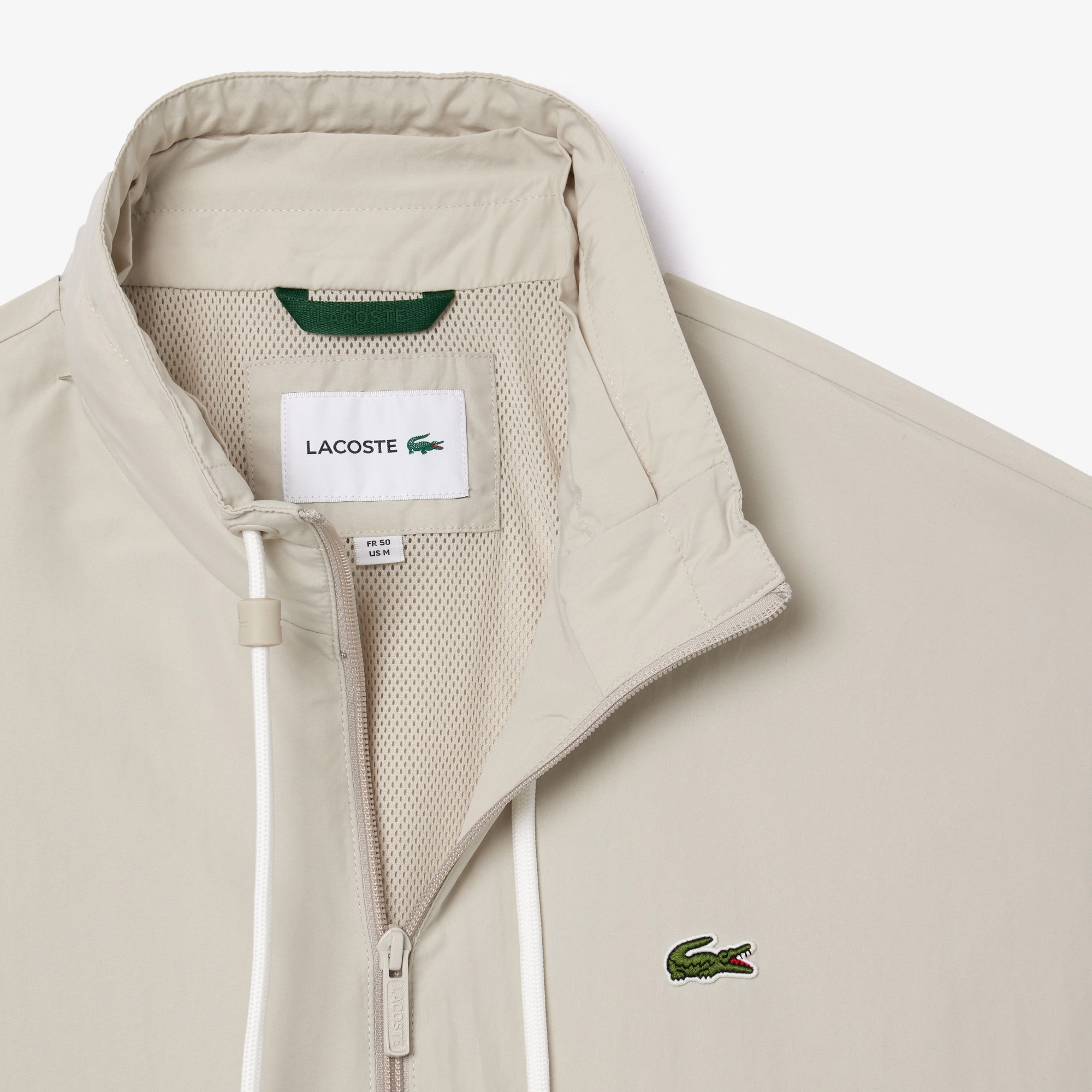 Lacoste Erkek Regular Fit Kapüşonlu Gri Yağmurluk