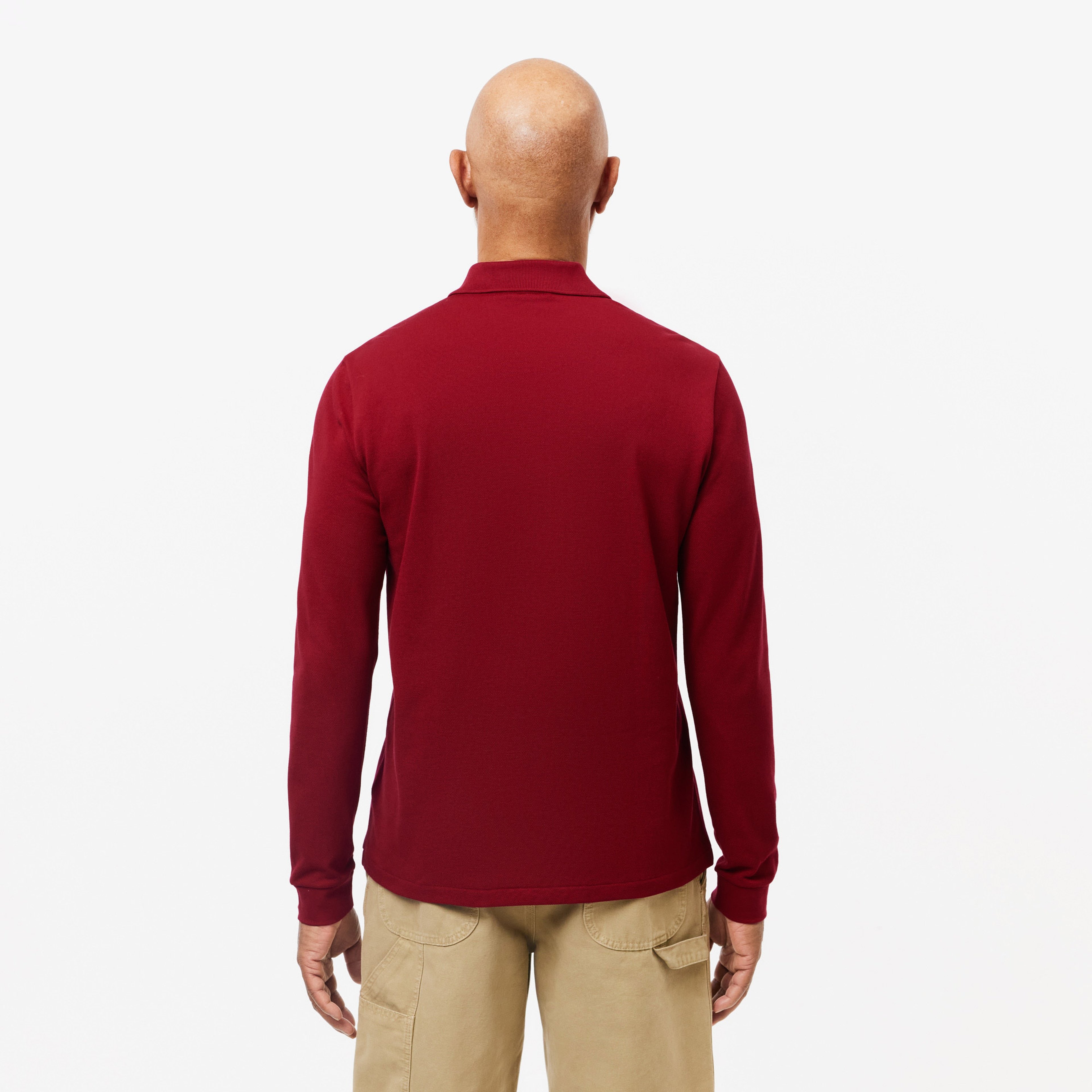 L.12.12 Erkek Classic Fit Uzun Kollu Bordo Polo
