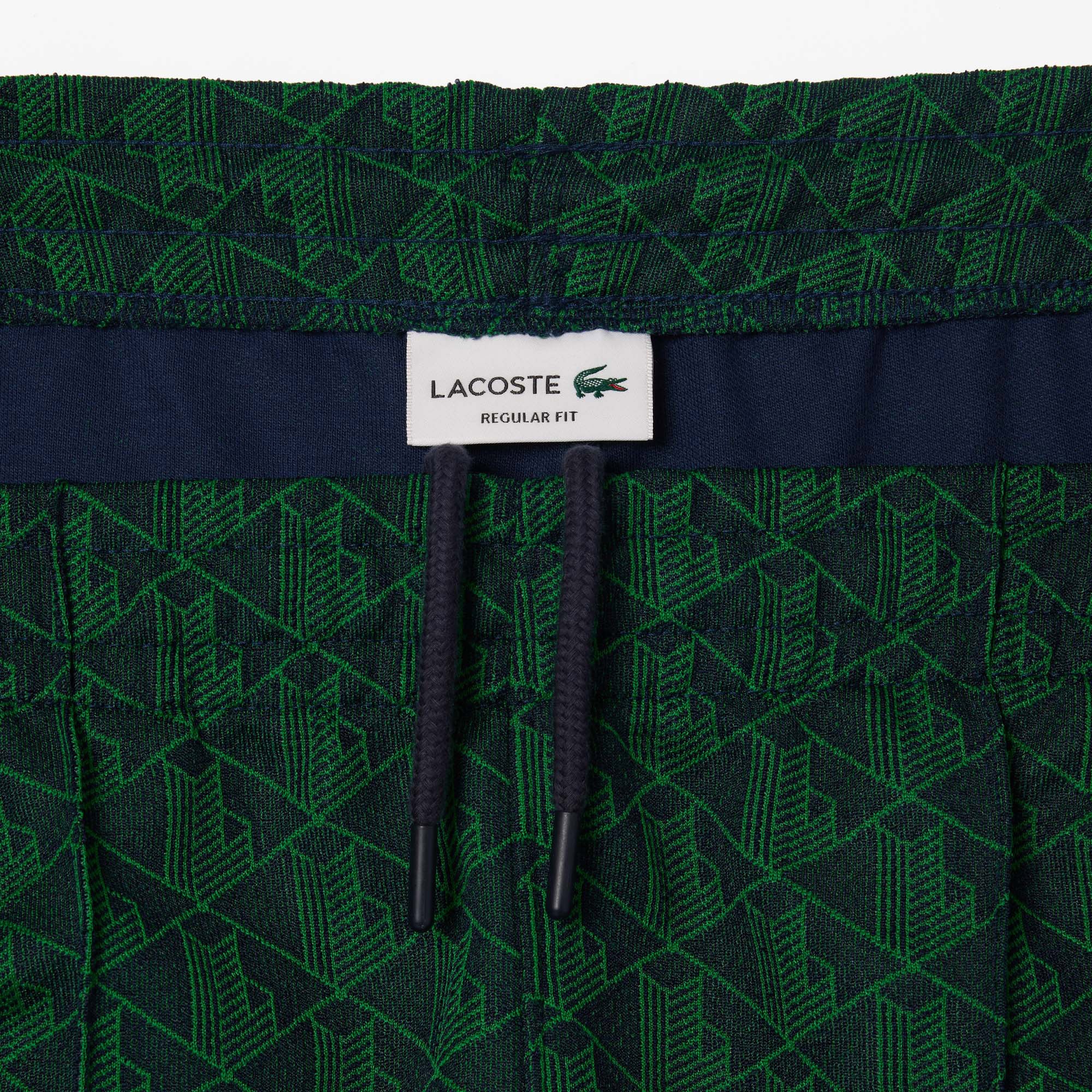 Lacoste Erkek Regular Fit Monogram Yeşil Eşofman Altı