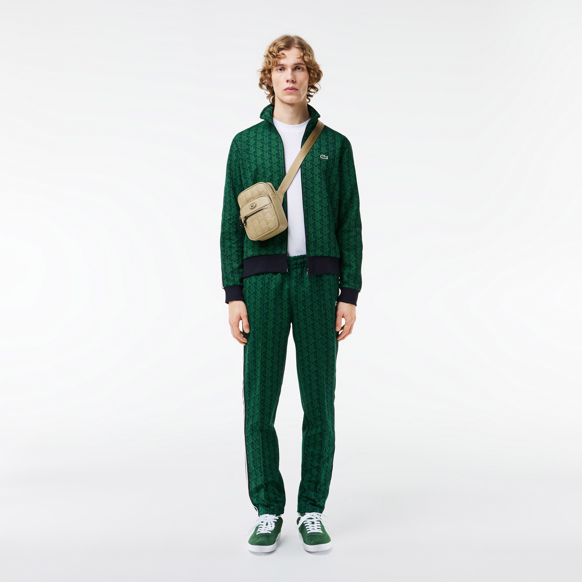 Lacoste Erkek Regular Fit Monogram Yeşil Eşofman Altı