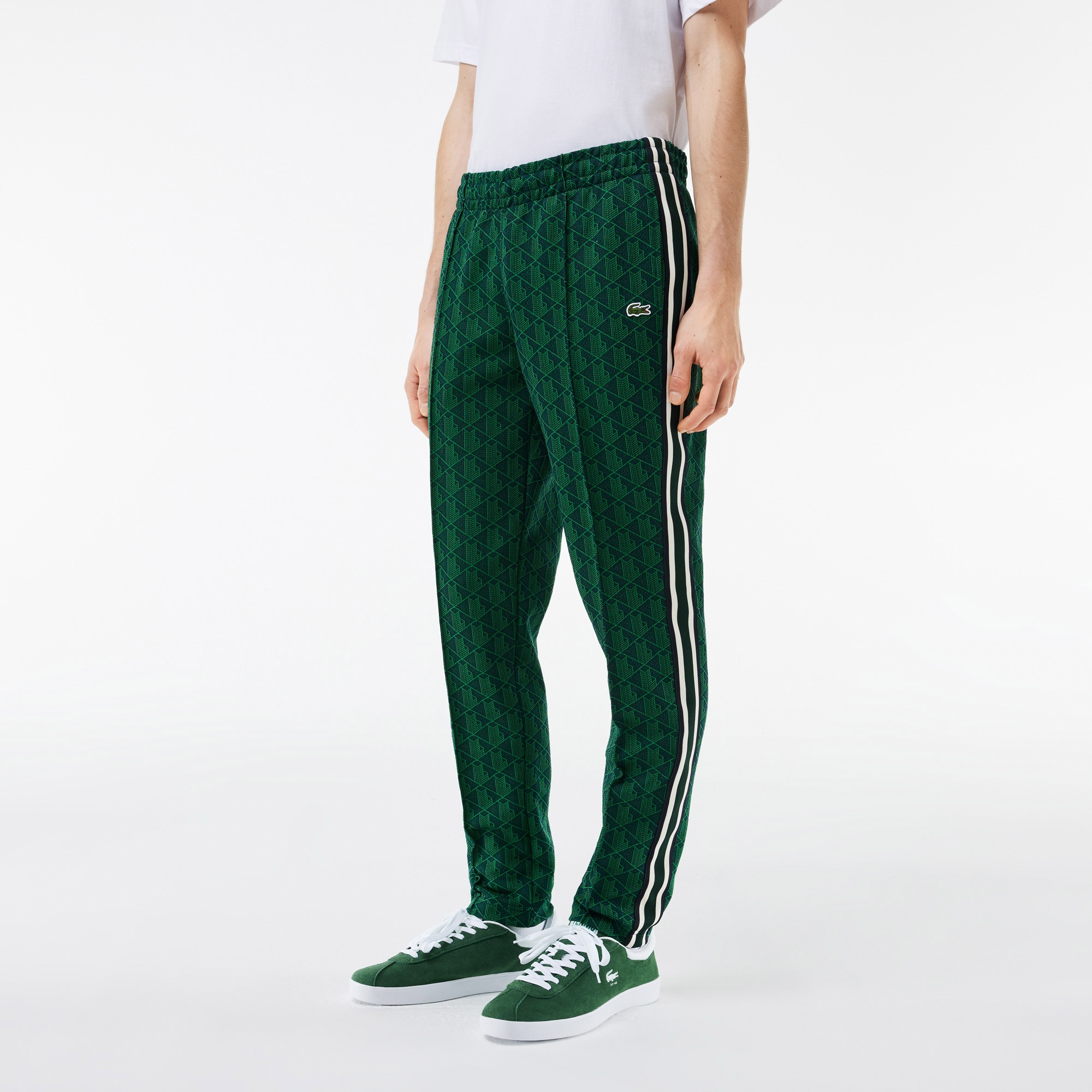 Lacoste Erkek Regular Fit Monogram Yeşil Eşofman Altı