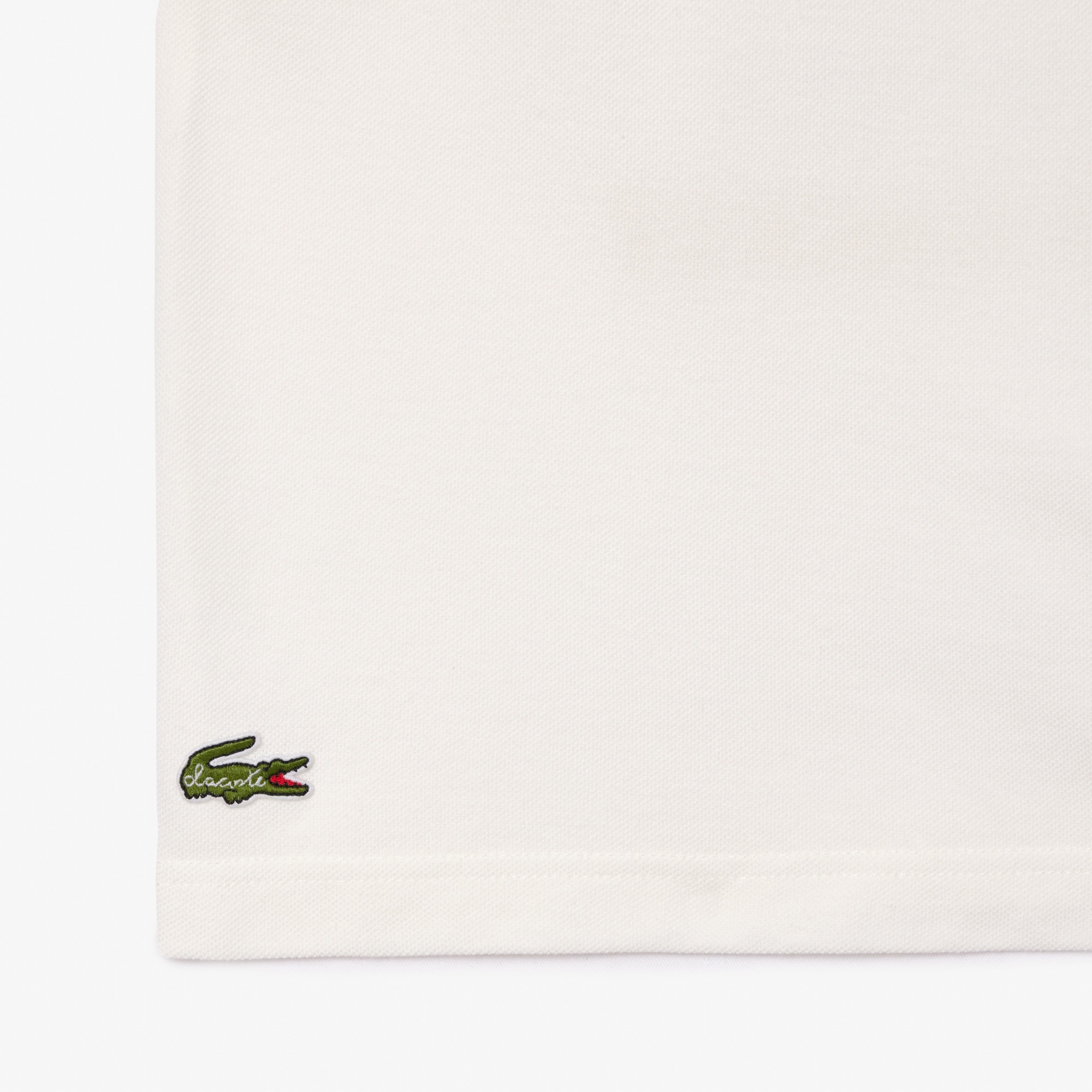 Lacoste Unisex Classic Fit Bisiklet Yaka Baskılı Bej T-Shirt