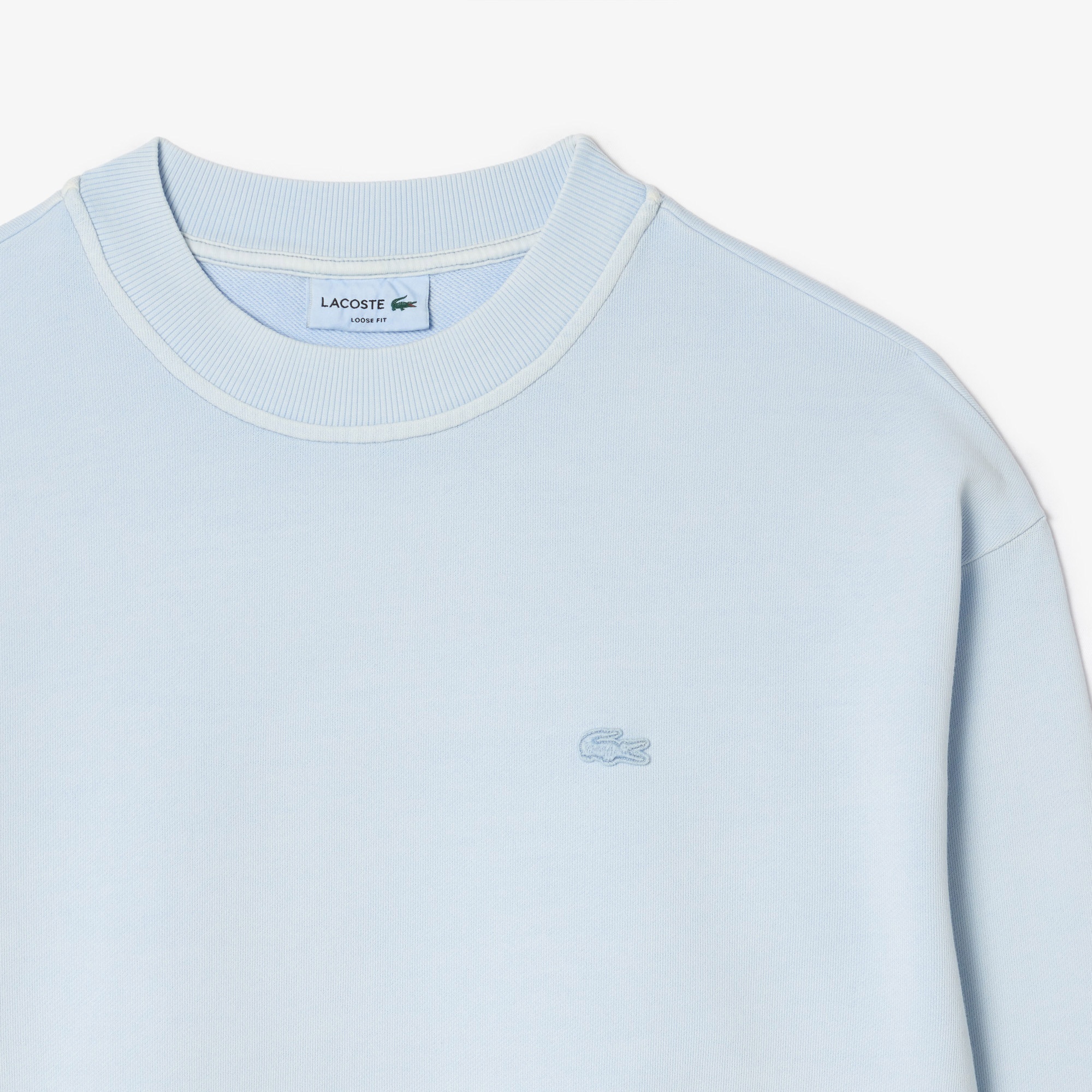 Lacoste Erkek Loose Fit Bisiklet Yaka Açık Mavi Sweatshirt