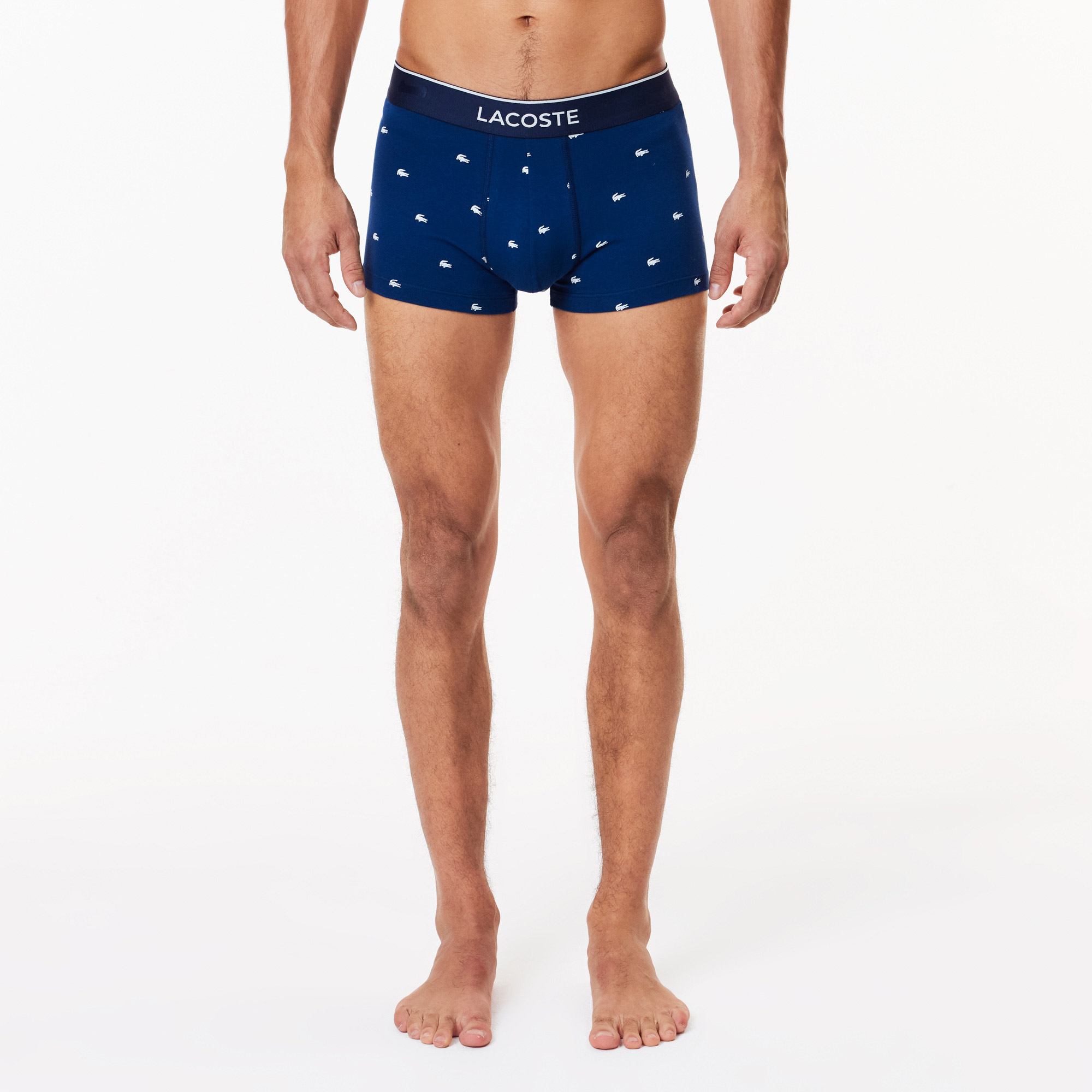 Lacoste Core Erkek Baskılı 3'lü Lacivert Boxer görsel 2
