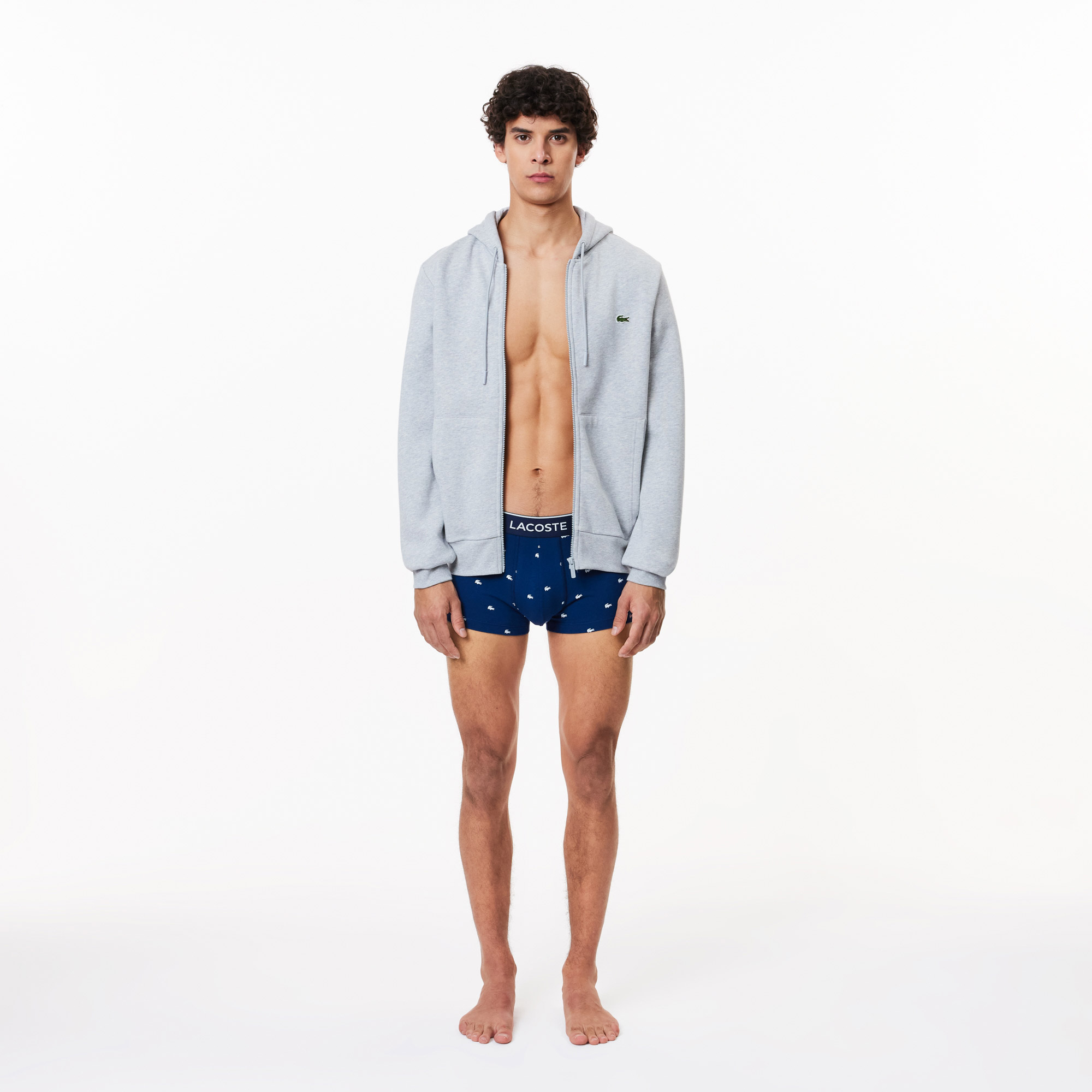 Lacoste Core Erkek Baskılı 3'lü Lacivert Boxer görsel 6