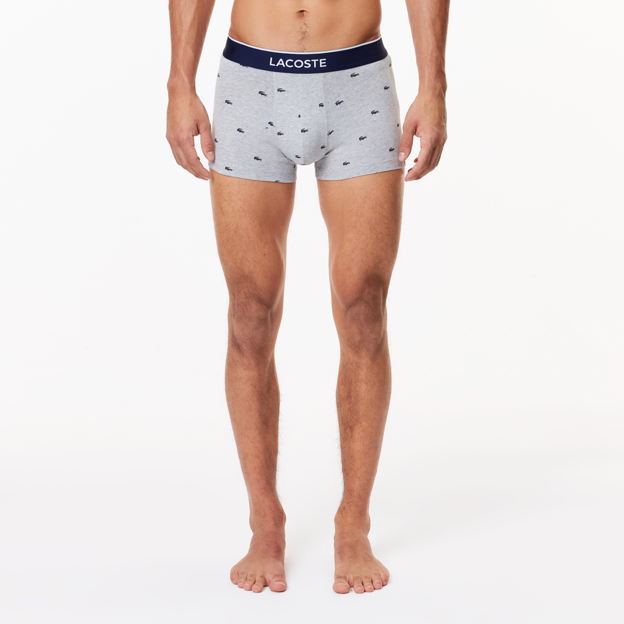 Lacoste Core Erkek Baskılı 3'lü Lacivert Boxer görsel 4