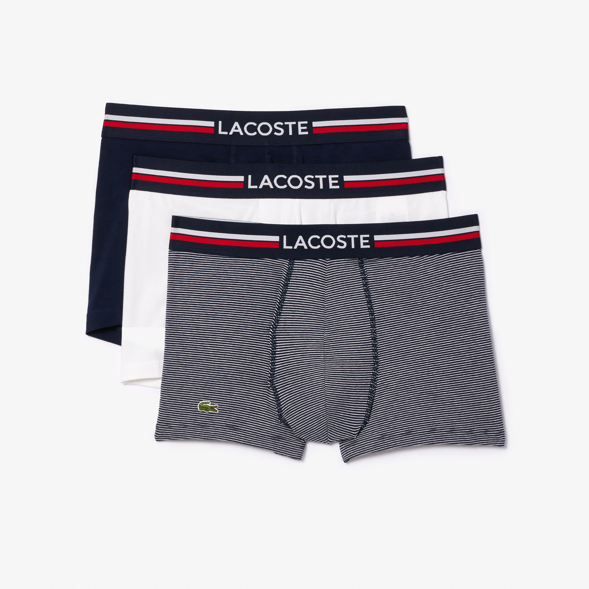 Lacoste Erkek 3'lü Renkli Boxer görsel 5