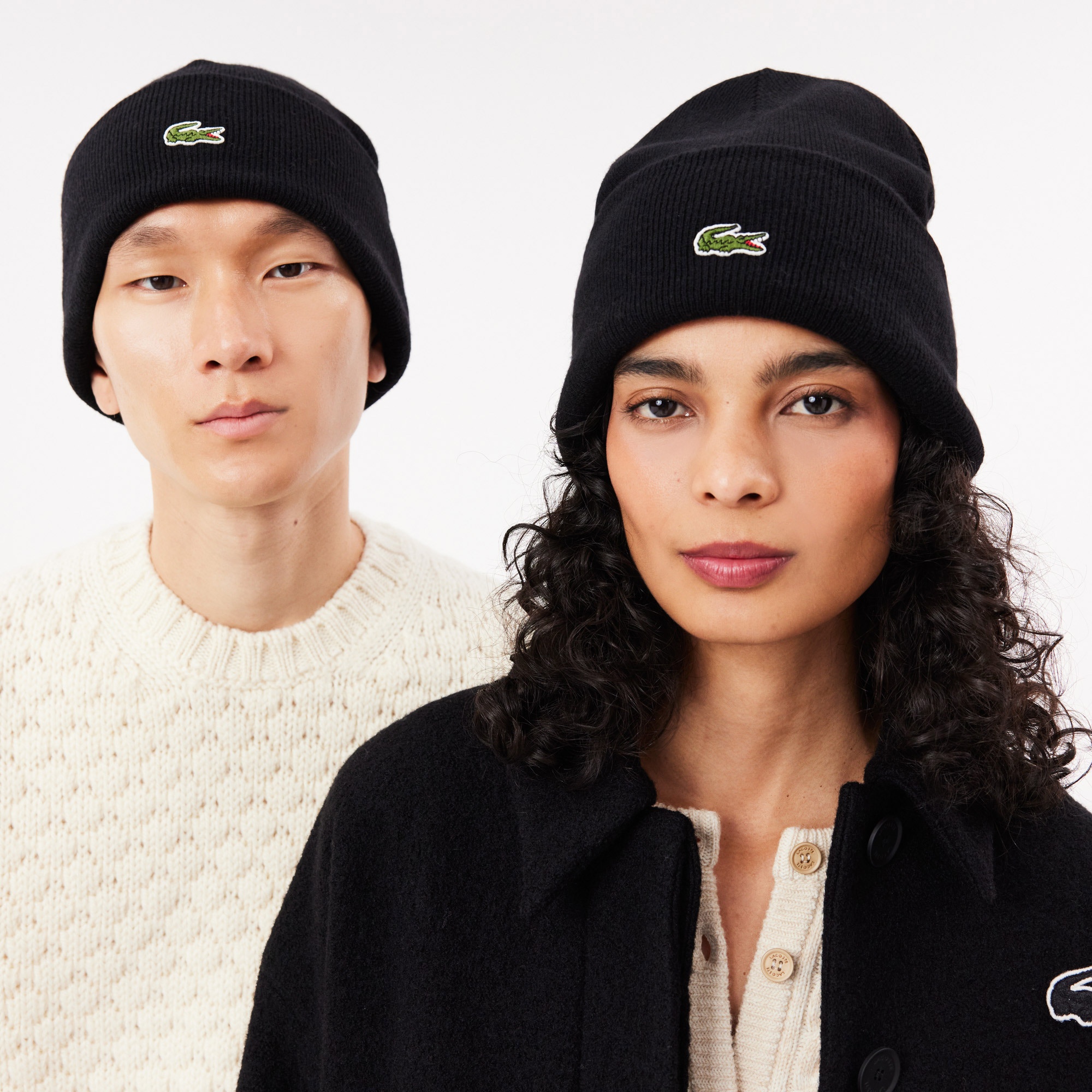Lacoste Unisex Siyah Yün Bere