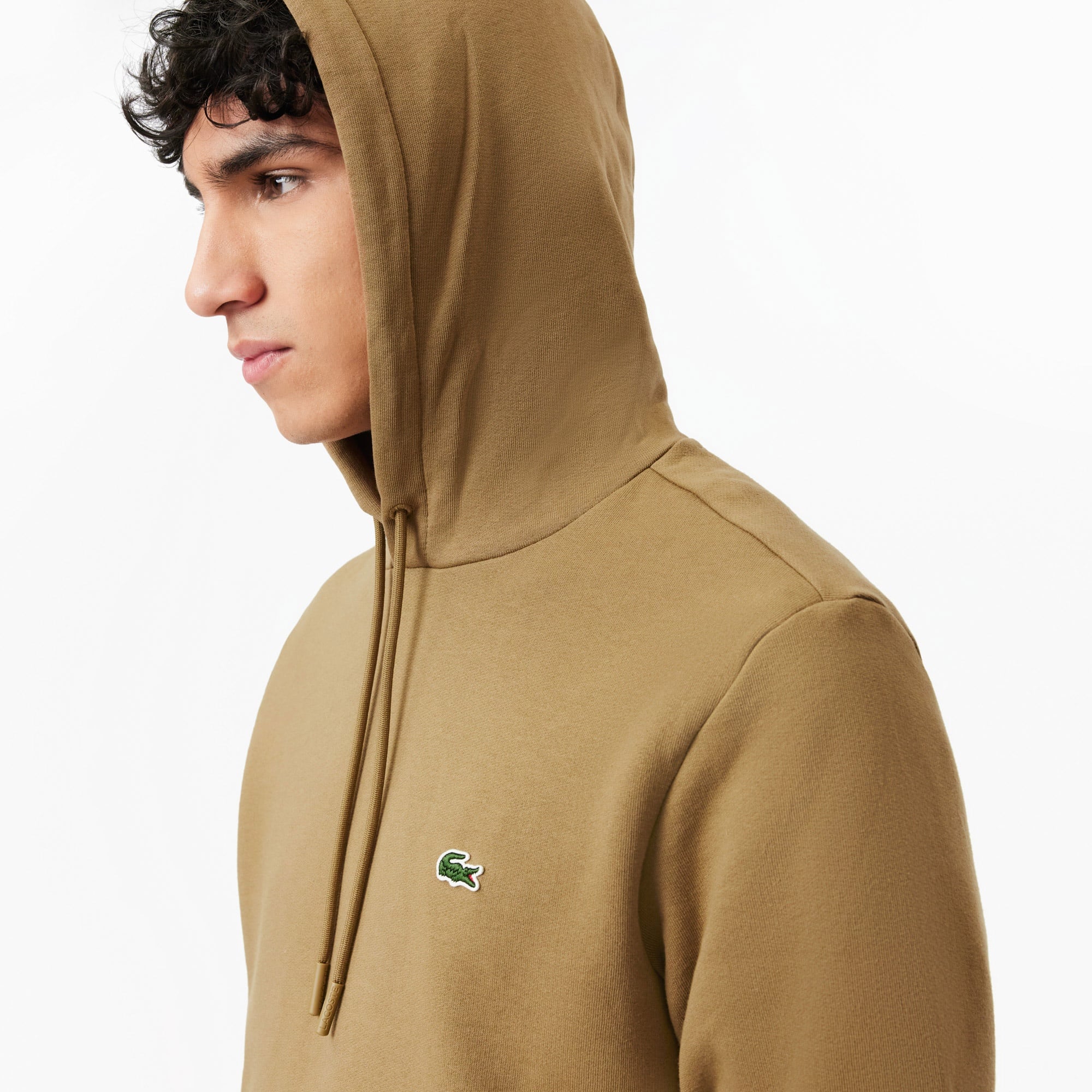 Lacoste Erkek Classic Fit Kapüşonlu Kahverengi Sweatshirt