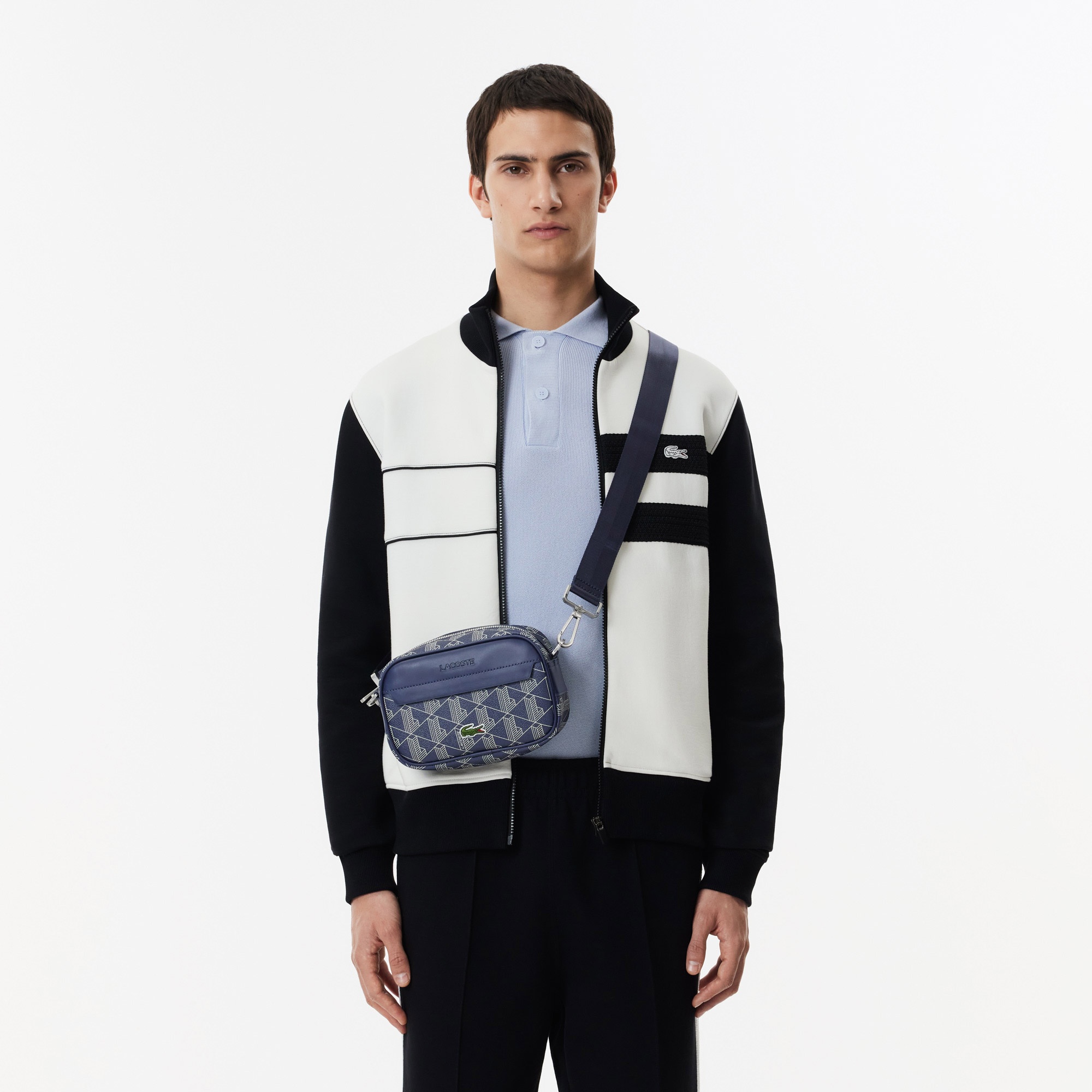 Lacoste The Blend Erkek Monogram Lacivert Postacı Çantası