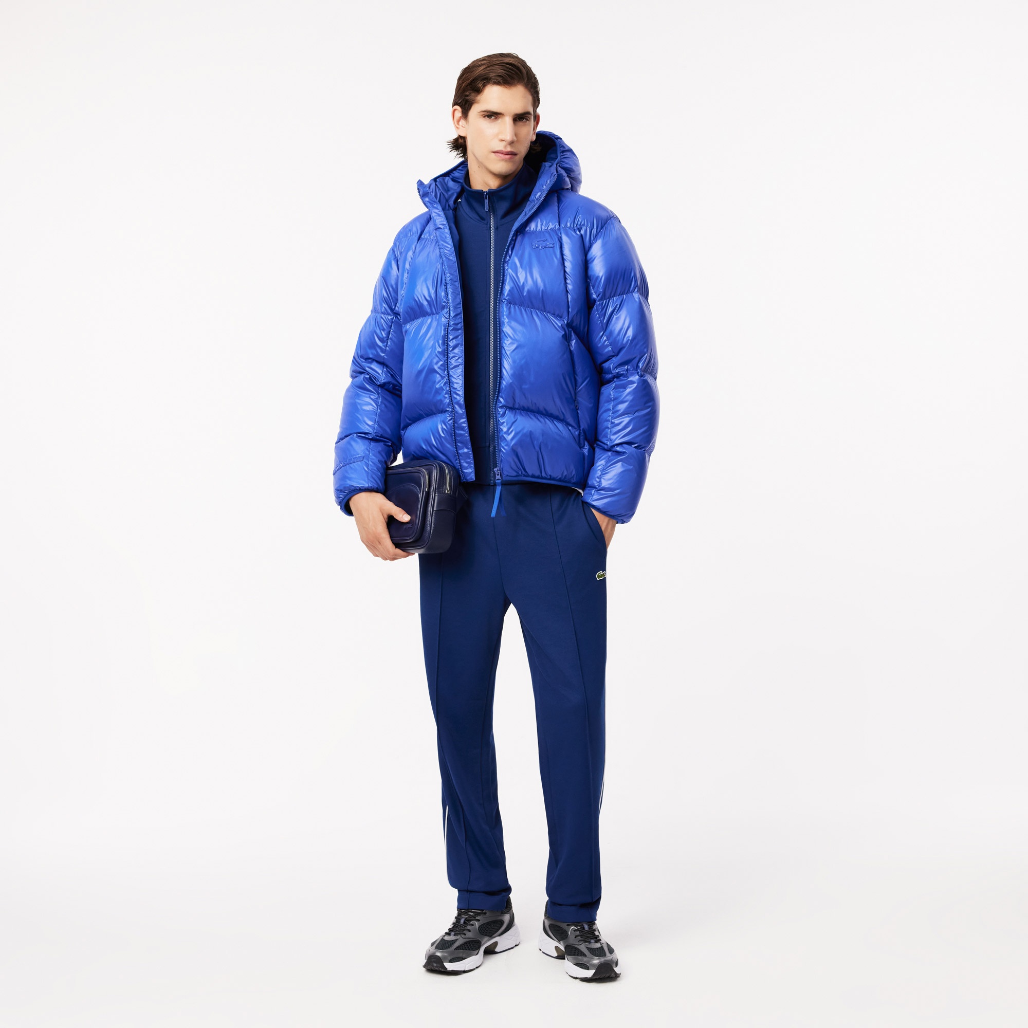 Lacoste Erkek Regular Fit Çizgili Koyu Mavi Eşofman Altı