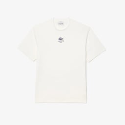 Signature Unisex Classic Fit Bisiklet Yaka Baskılı Beyaz T-Shirt Beyaz