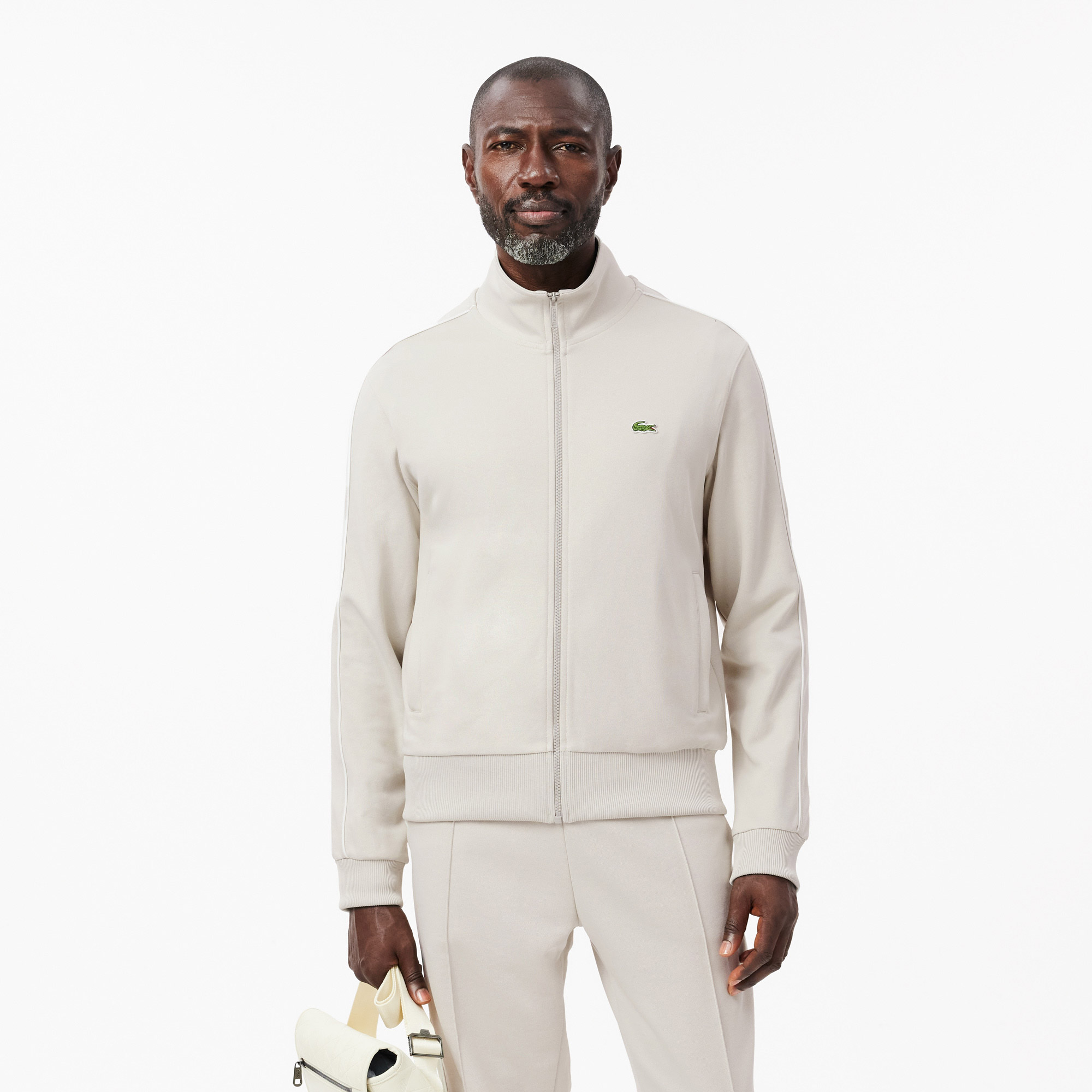 Lacoste Erkek Regular Fit Fermuarlı Gri Sweatshirt SH1457-BUQ
