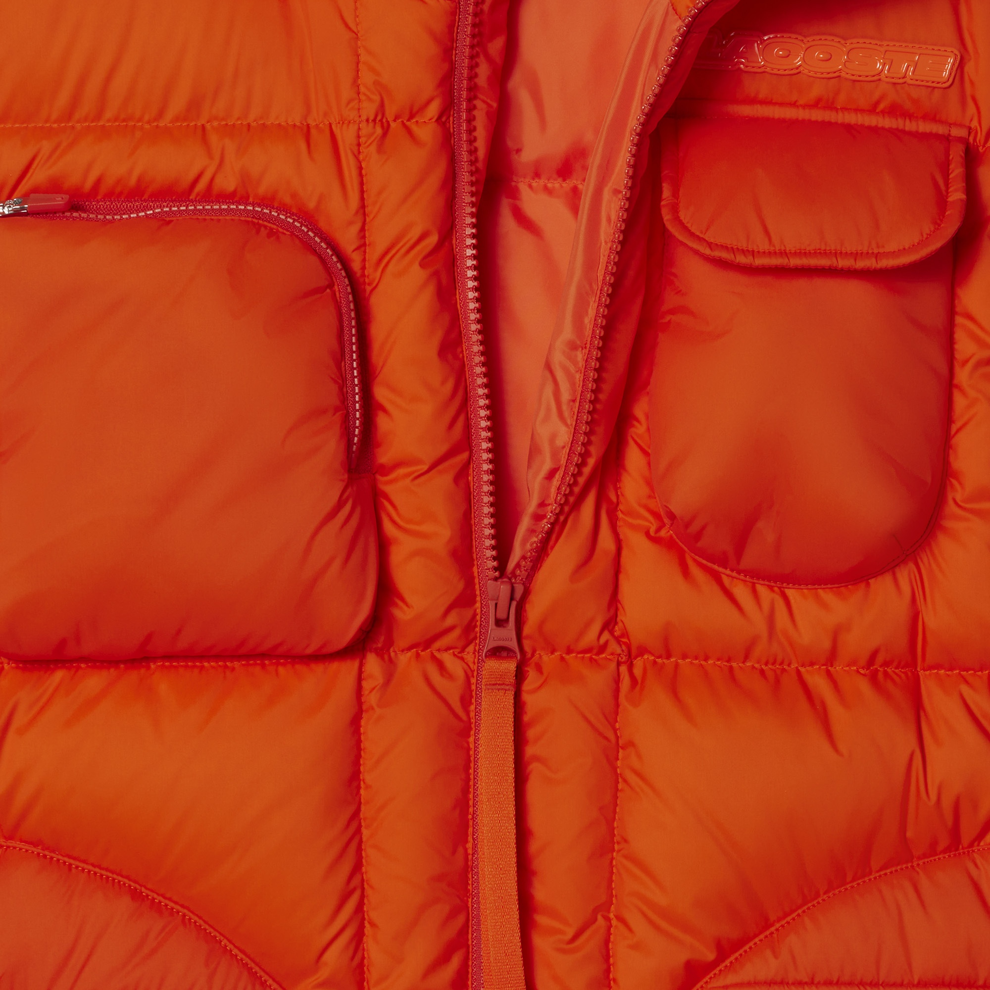 Lacoste Erkek Dik Yaka Turuncu Yelek