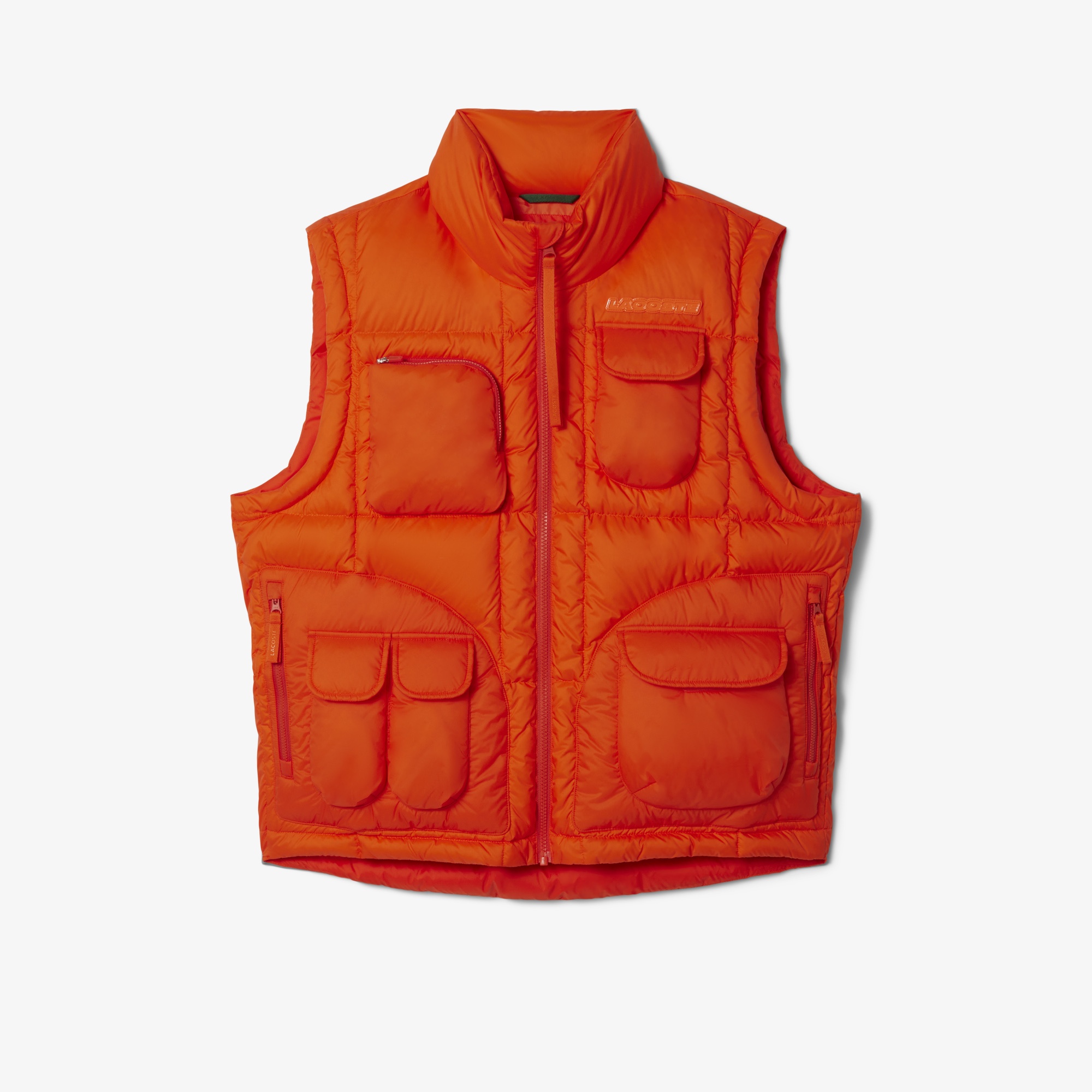 Lacoste Erkek Dik Yaka Turuncu Yelek