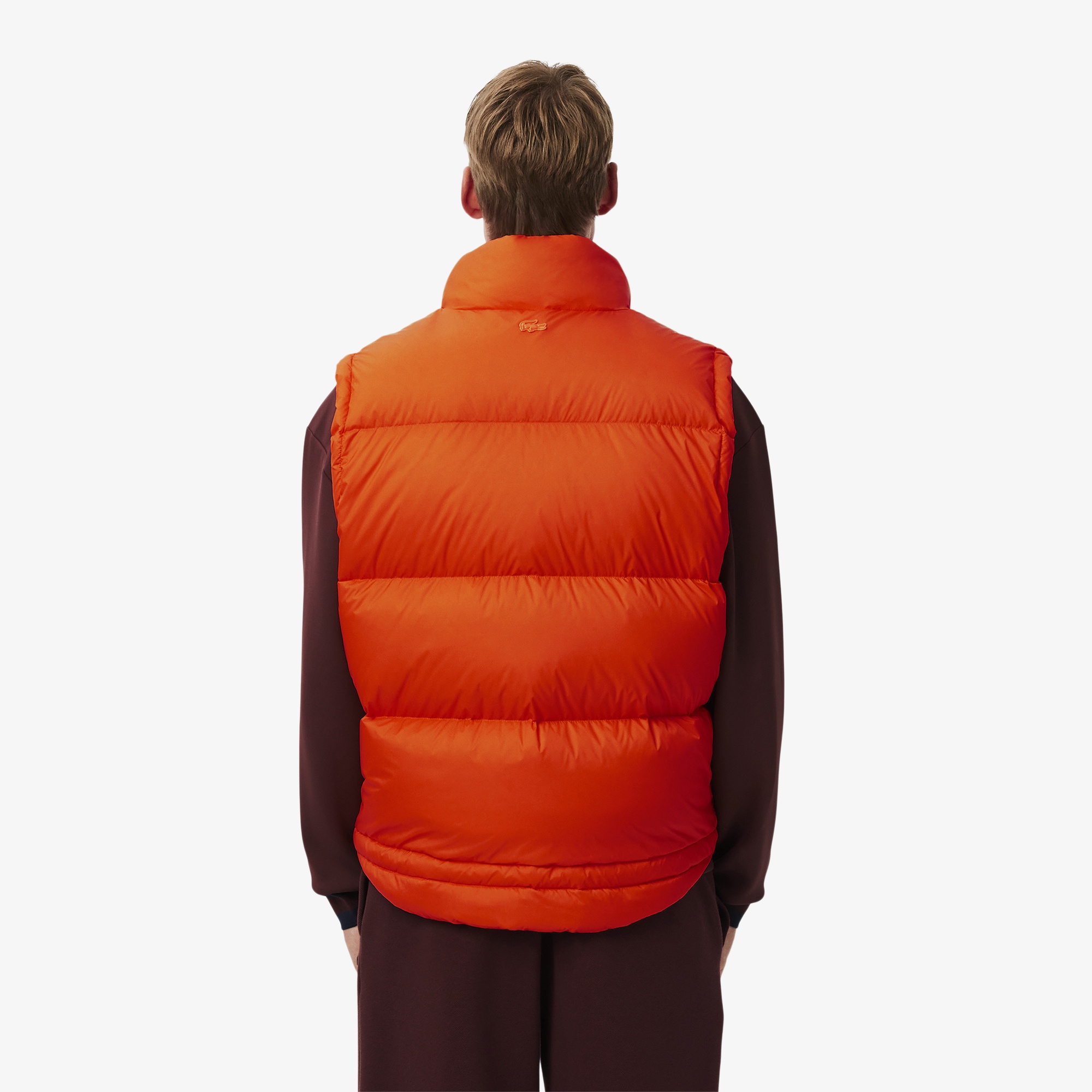 Lacoste Erkek Dik Yaka Turuncu Yelek