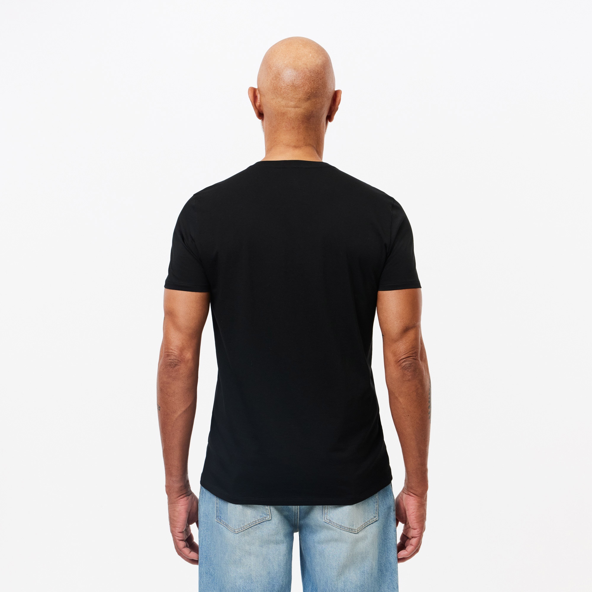 Lacoste Erkek Regular Fit V yaka Siyah T-Shirt