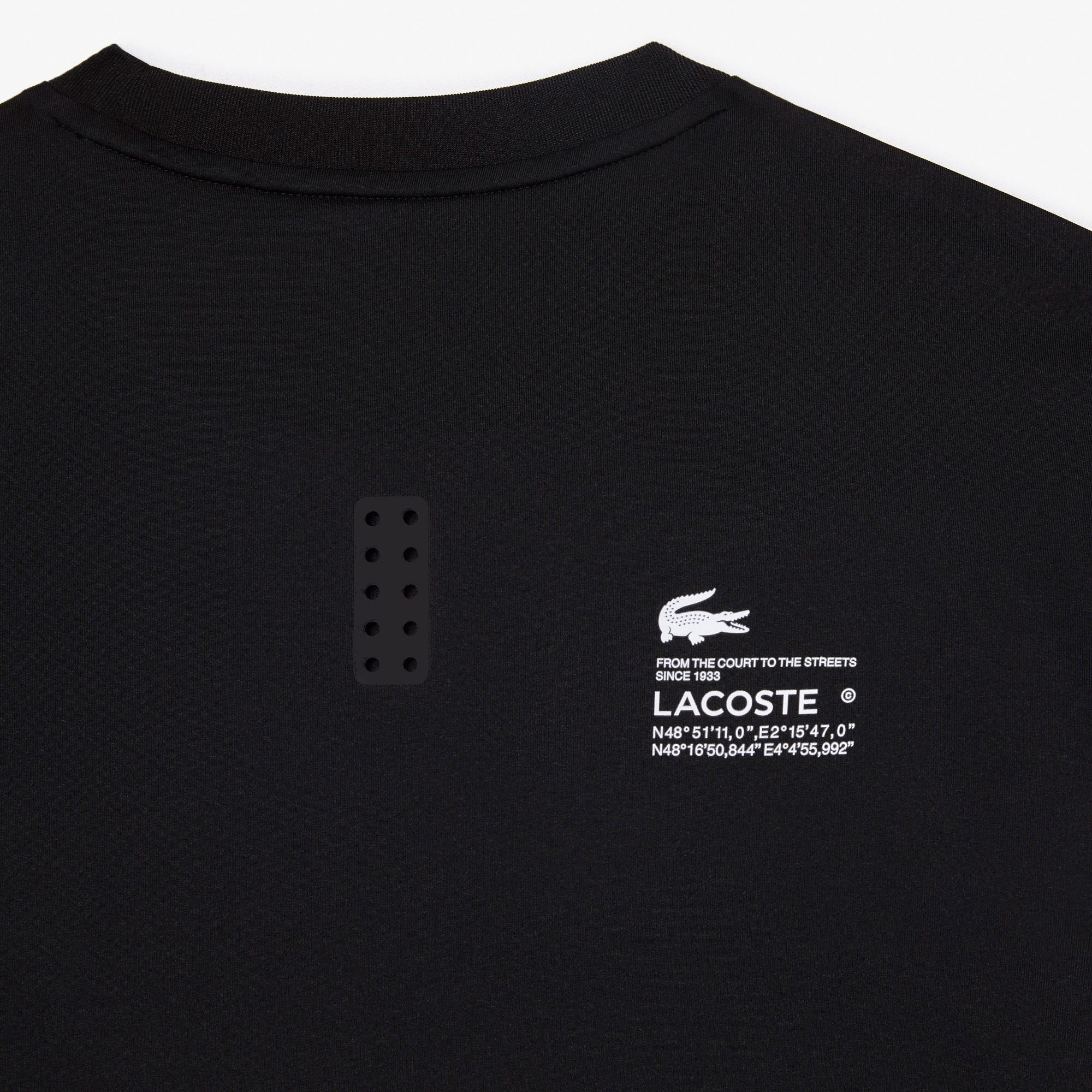 Lacoste SPORT Erkek Slim Fit Bisiklet Yaka Siyah T-Shirt