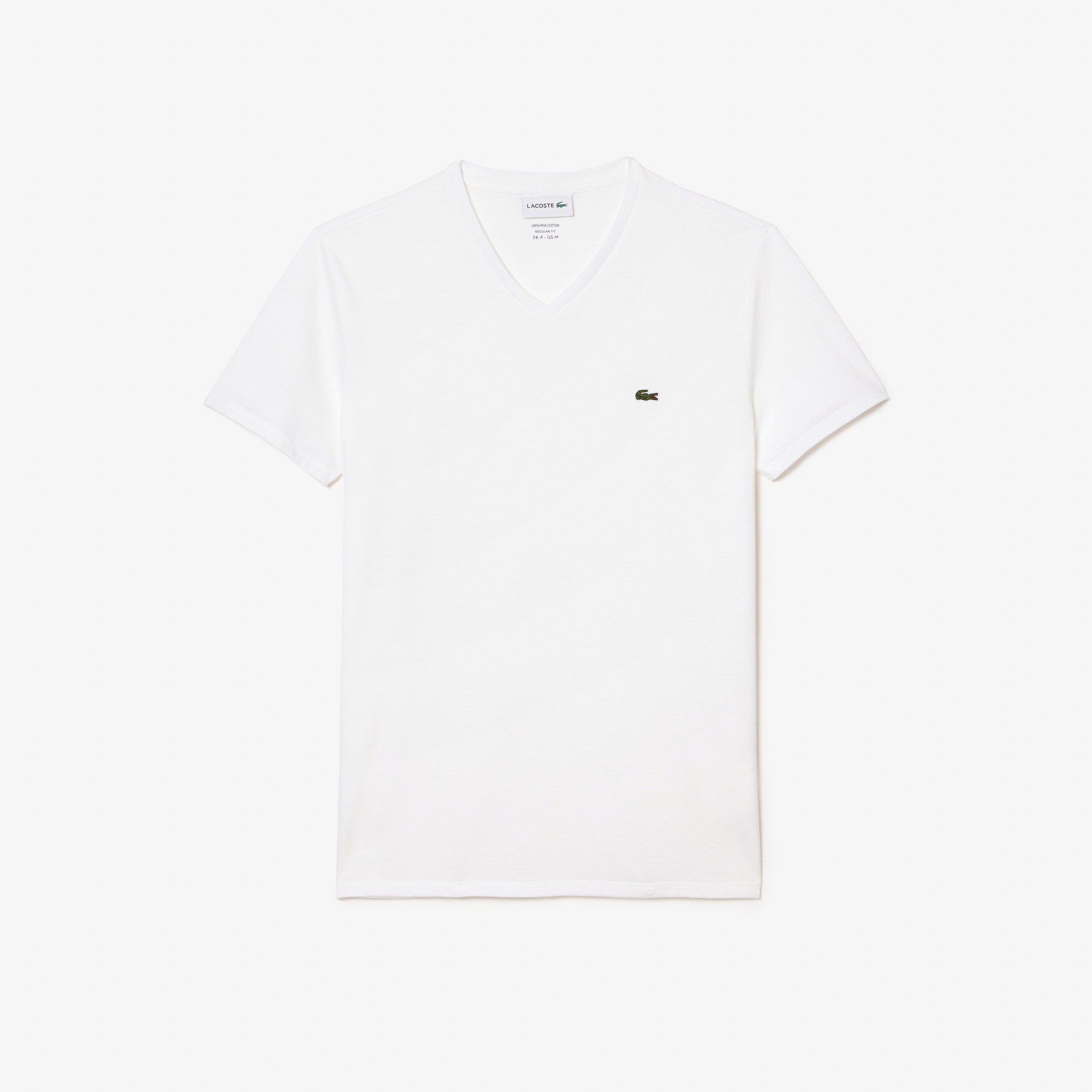 Lacoste Erkek Regular Fit V Yaka Beyaz T-Shirt