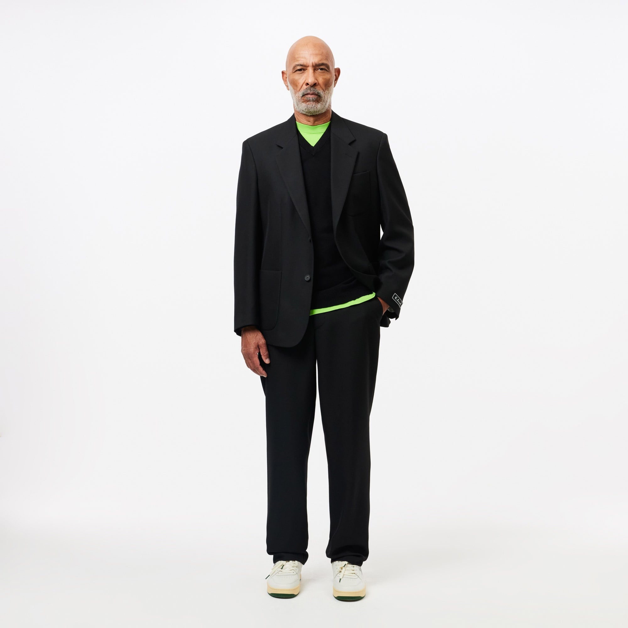 Lacoste Erkek Regular Fit V Yaka Organik Pamuk Siyah Triko