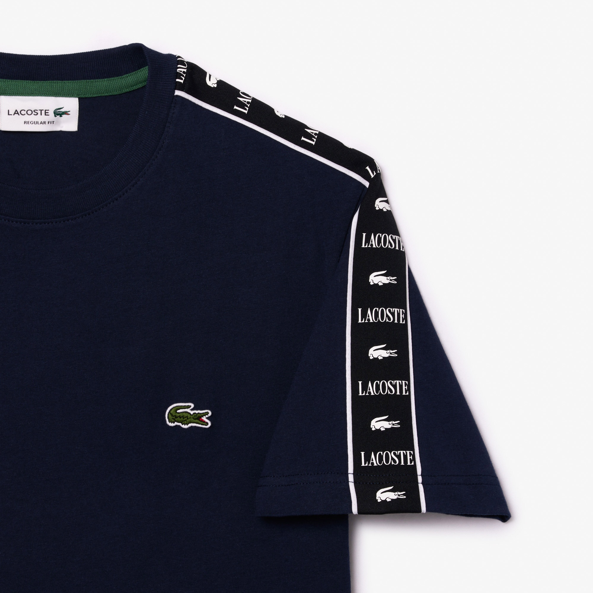 Lacoste Erkek Regular Fit Bisiklet Yaka Baskılı Lacivert T-Shirt