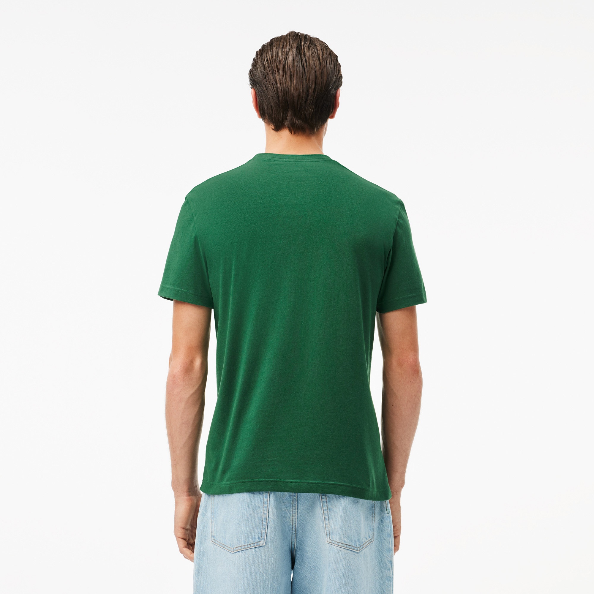 Lacoste Erkek Regular Fit Bisiklet Yaka Baskılı Yeşil T-Shirt