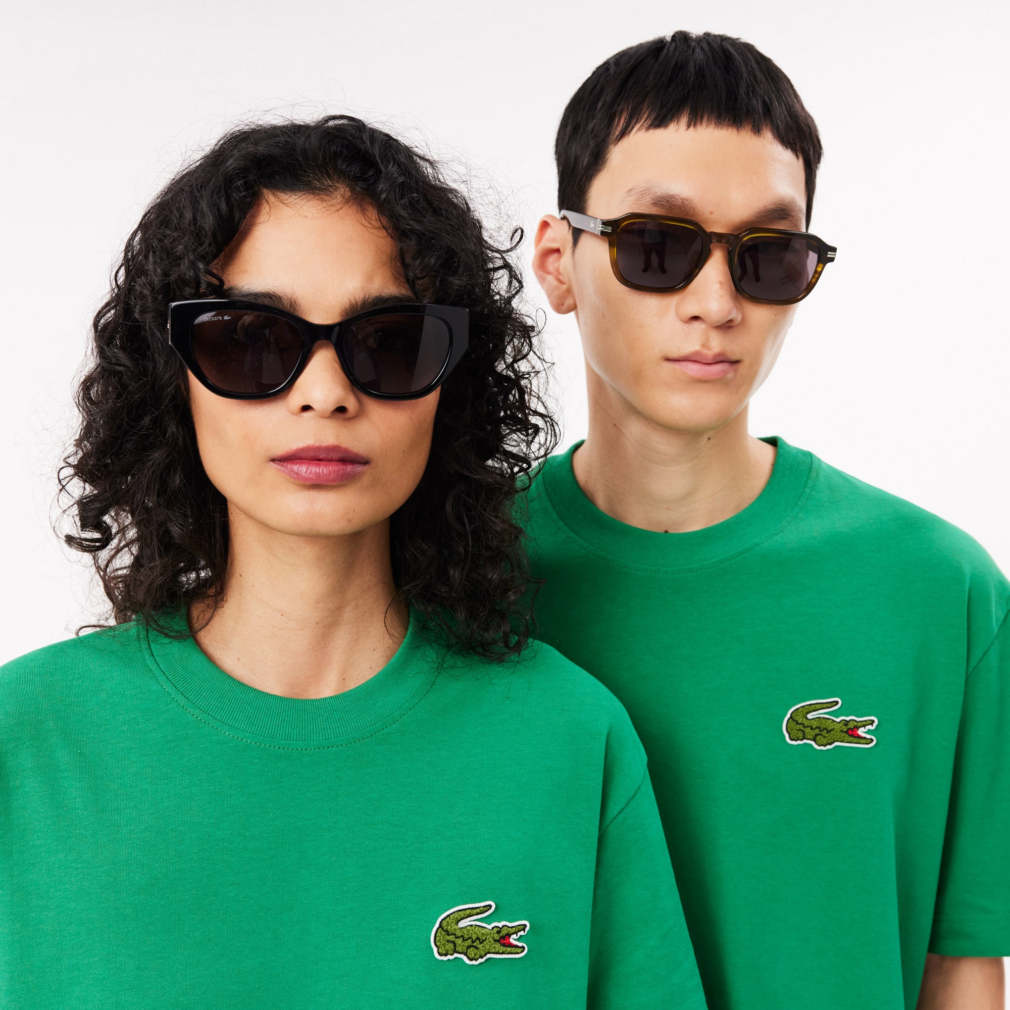 Lacoste Unisex Loose Fit Bisiklet Yaka Organik Pamuk Yeşil T-Shirt
