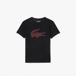 Lacoste Erkek Çocuk Baskılı Siyah T-Shirt Siyah