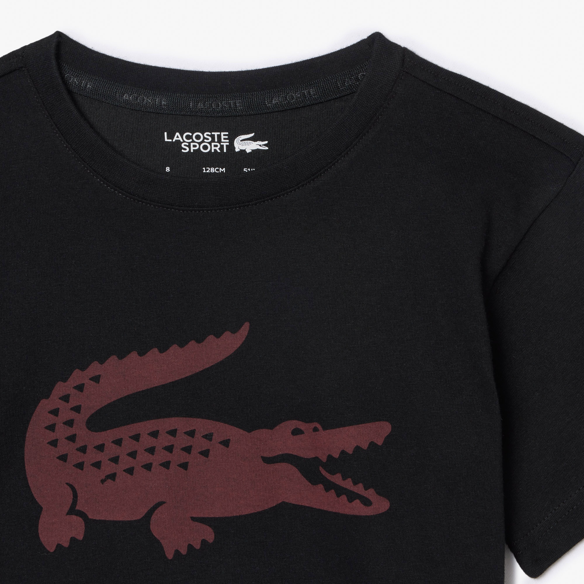 Lacoste Erkek Çocuk Baskılı Siyah T-Shirt